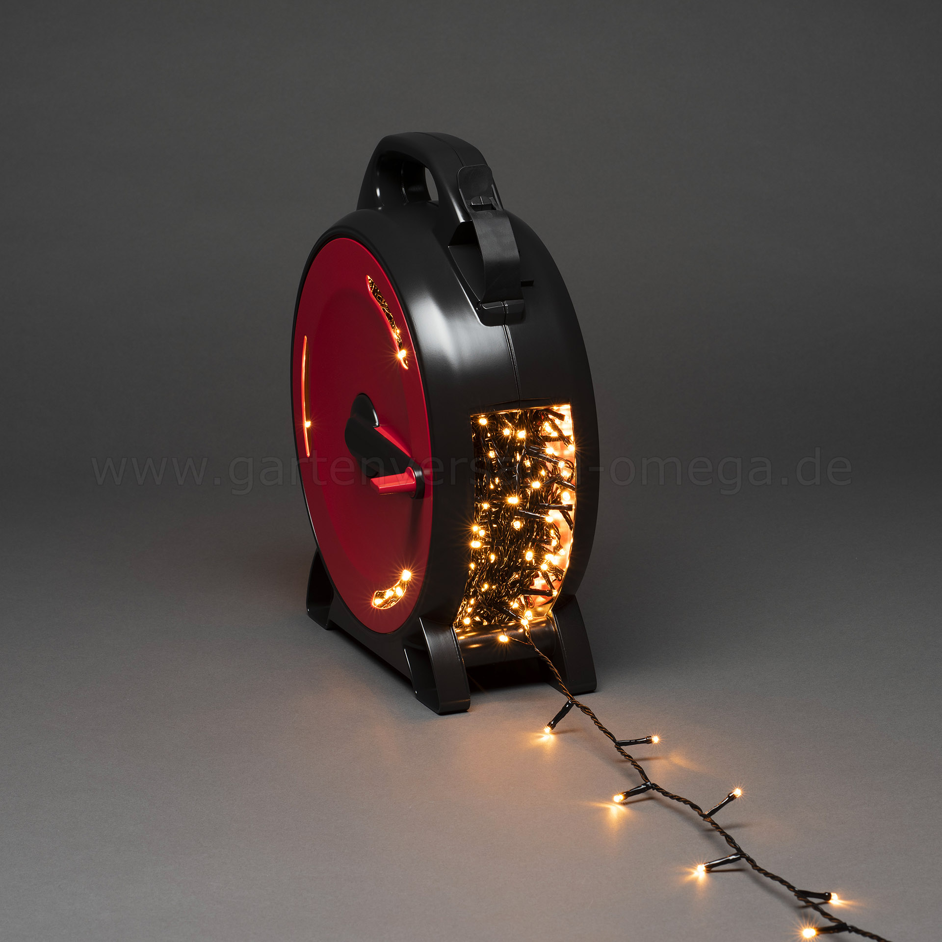 LED-Lichterkette mit Kabelaufroller Bernsteinfarben