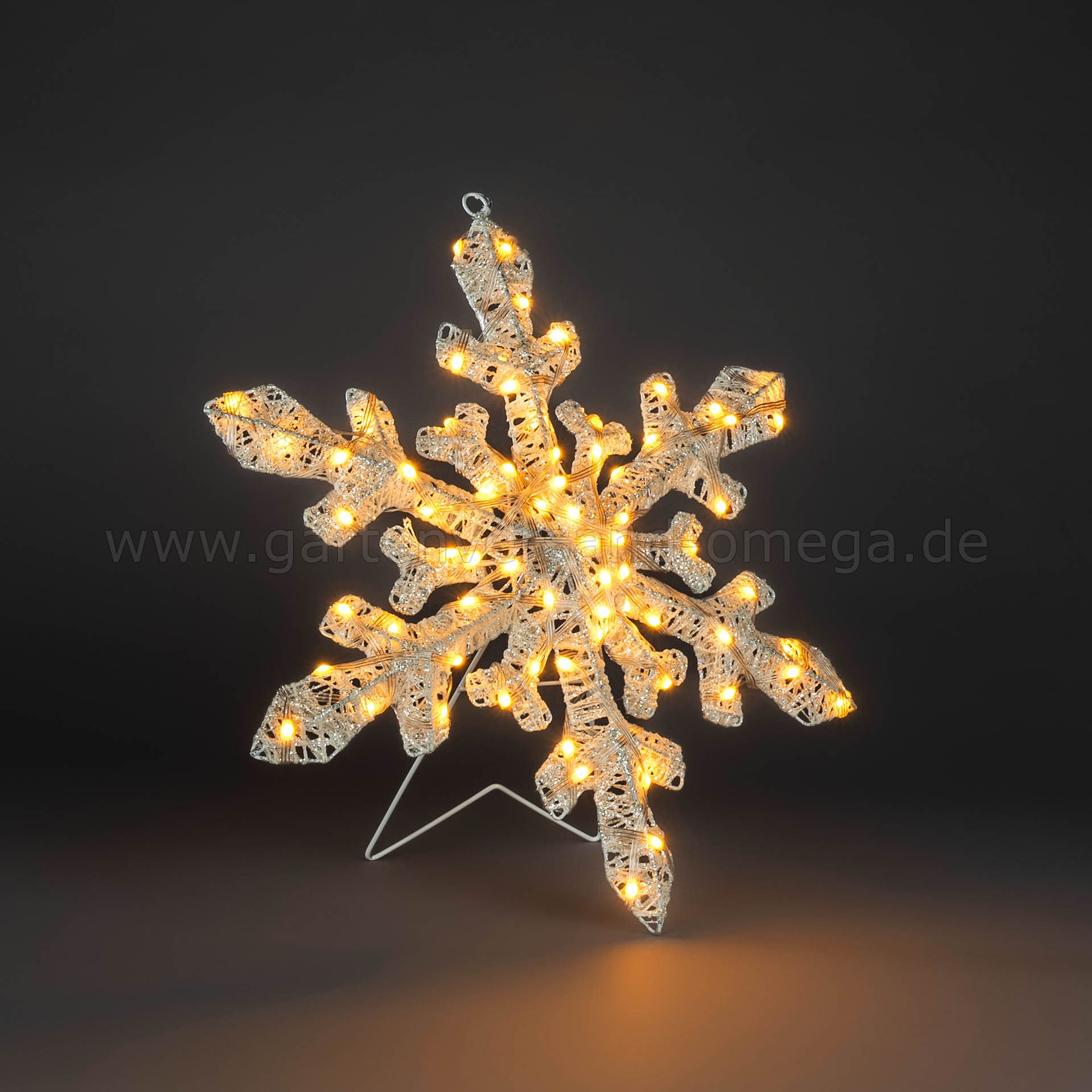 LED Schneeflocke dimmbar für Außen zum Stellen und Hängen - Schneeflocke zum Aufstellen