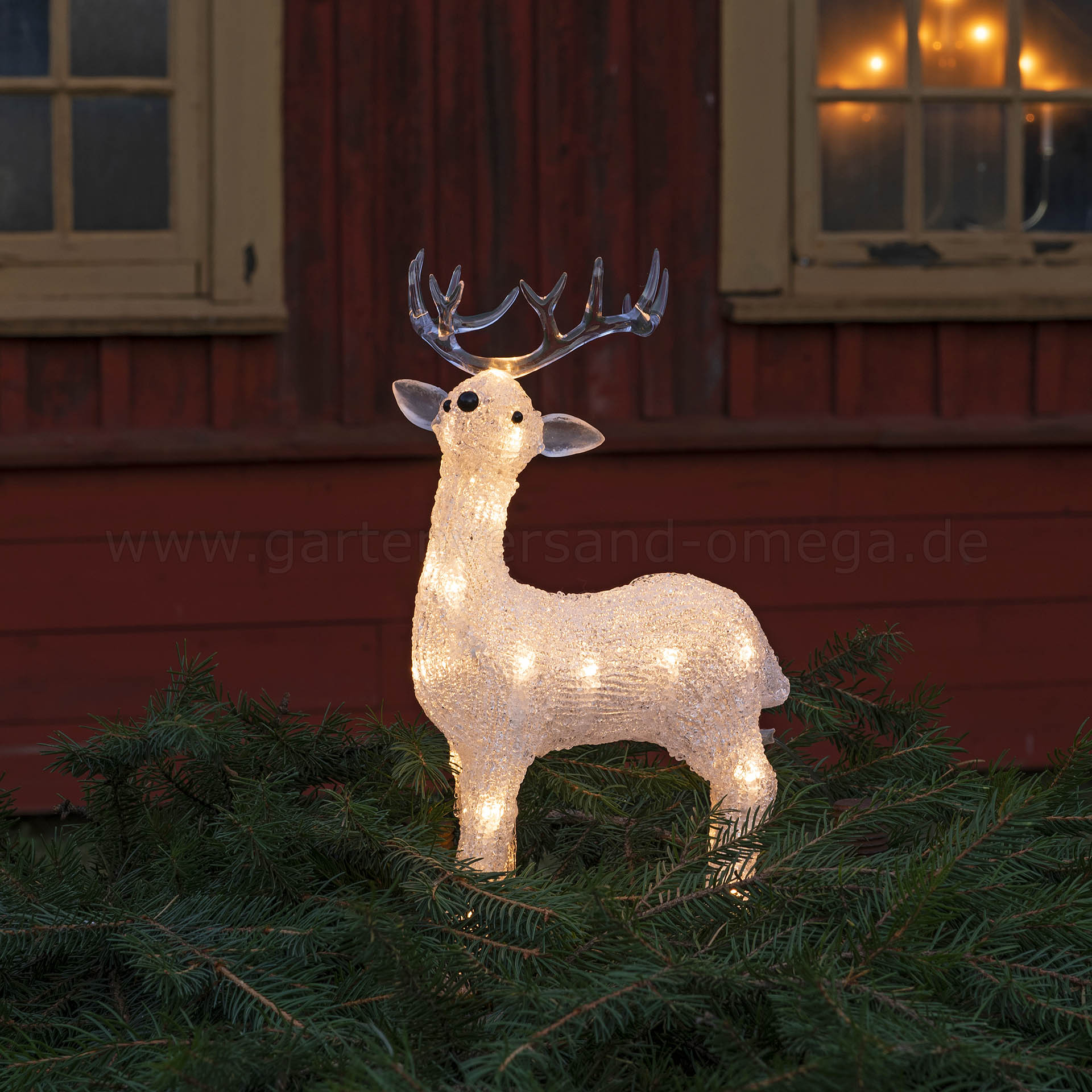 Batteriebetriebene LED-Acrylfigur Rentier