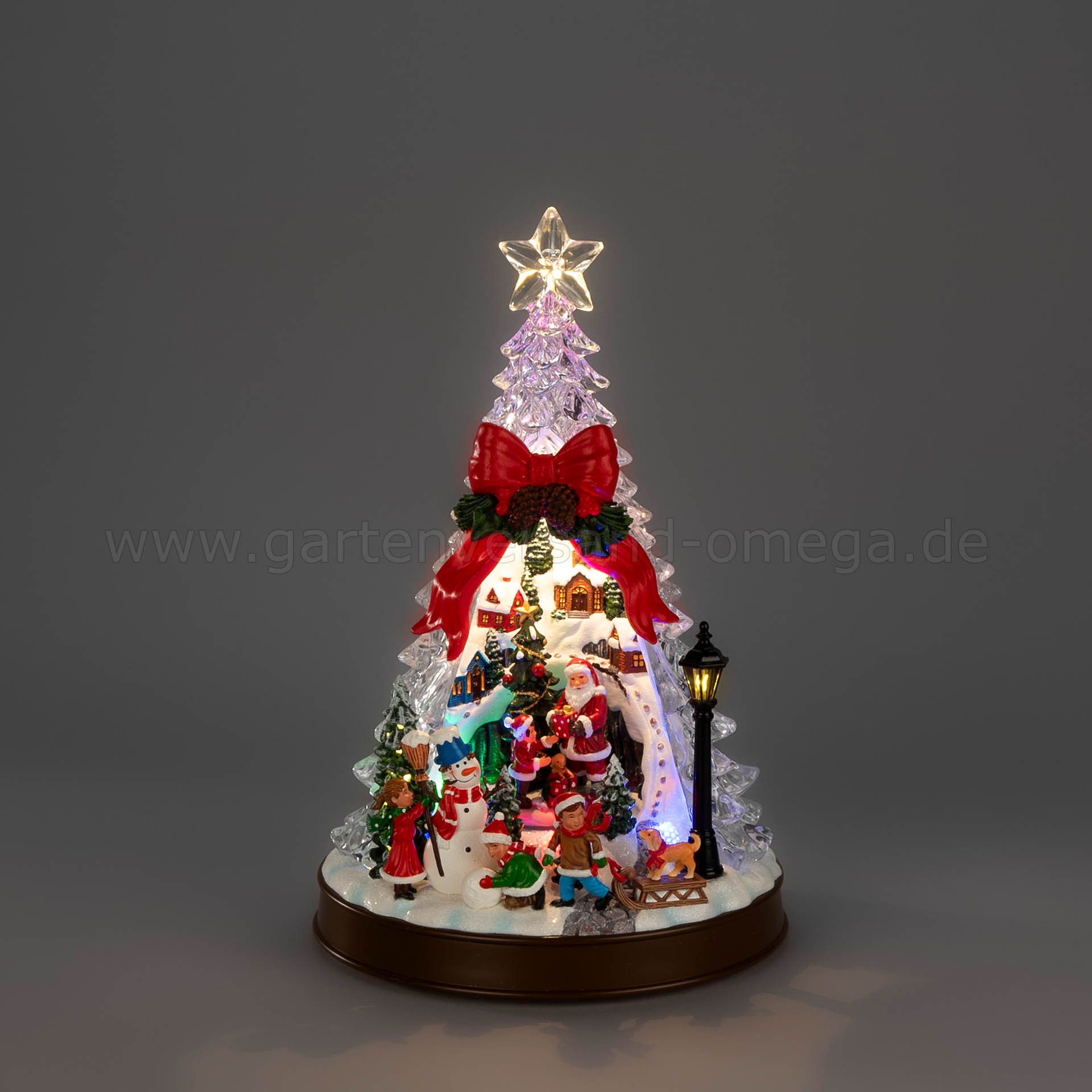 LED Szenerie Weihnachtsbaum mit Bewegung Musik und Timer - LED Szenerie fahrender Zug