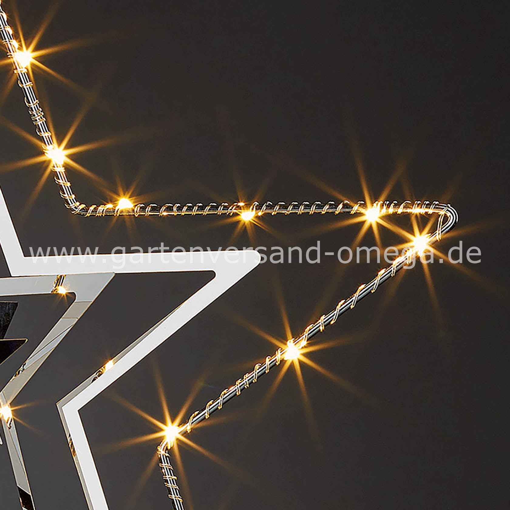 LED 3D Metall-Stern im Detail