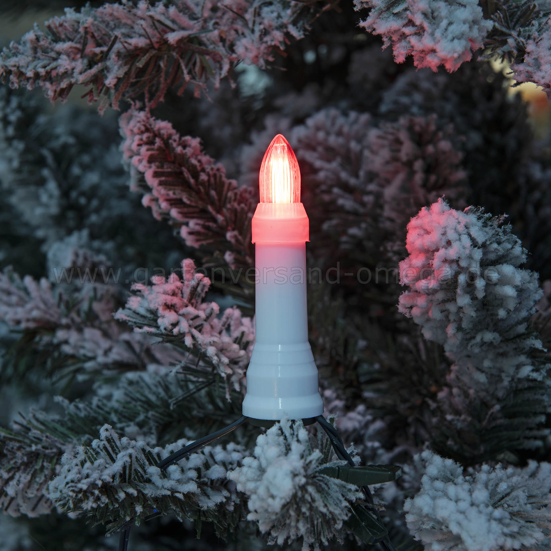 Lämpchen im Detail von LED-Baumkette One-String für Außen mit Topbirnen Bunt