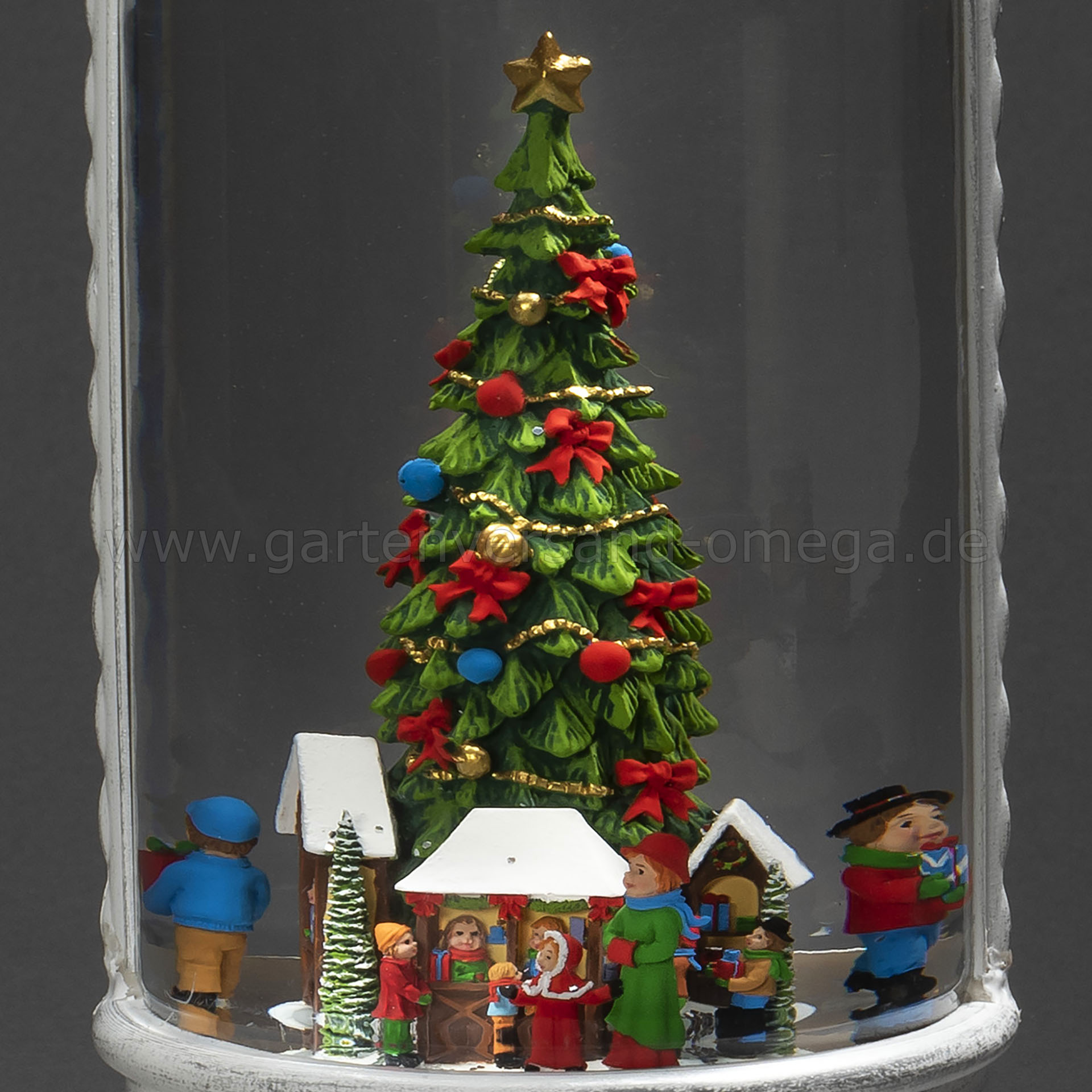 Motiv im Detail von Wassergefüllte LED Kuppellaterne Weihnachtsmarkt
