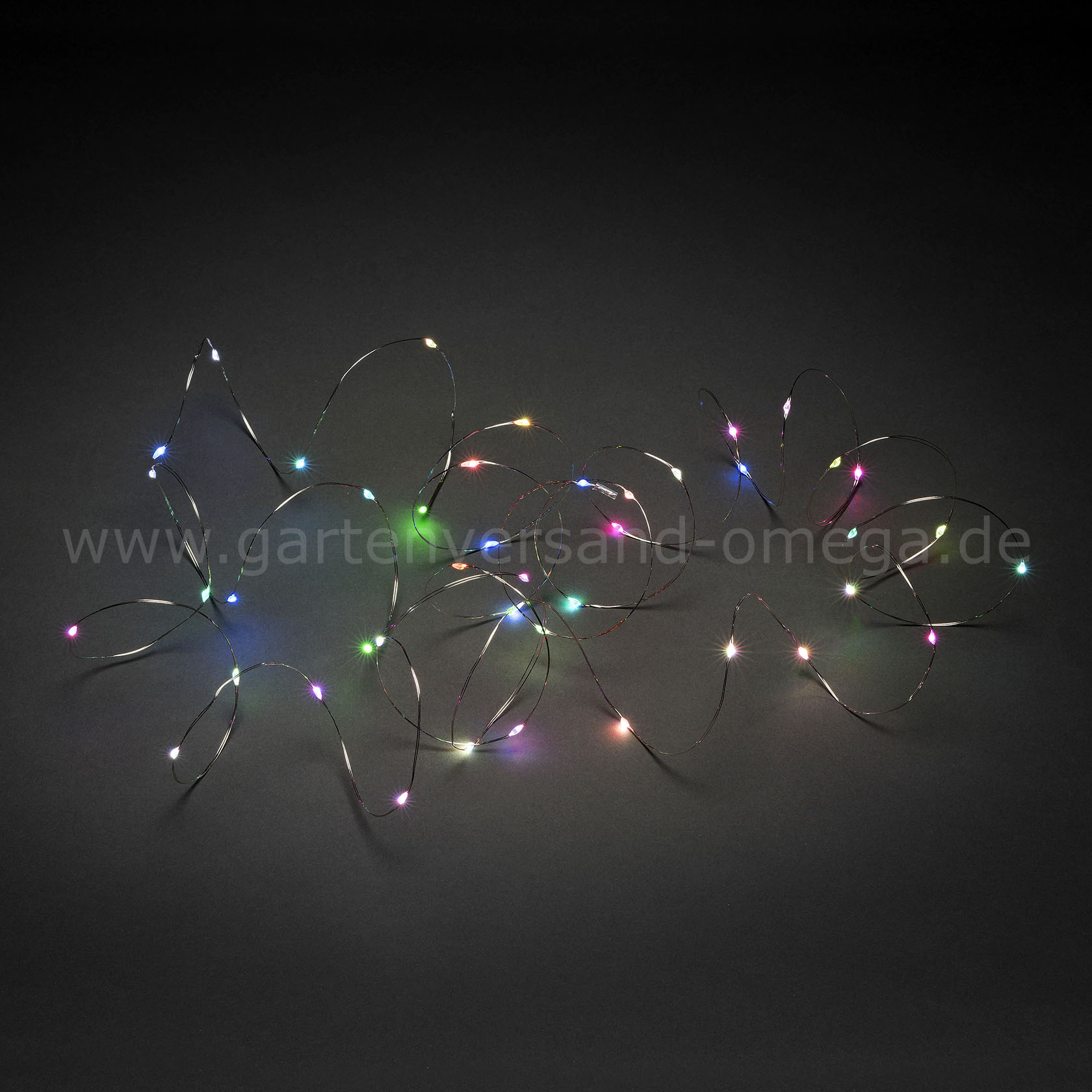Drahtkabellichterkette mit RGB-Farbwechsel