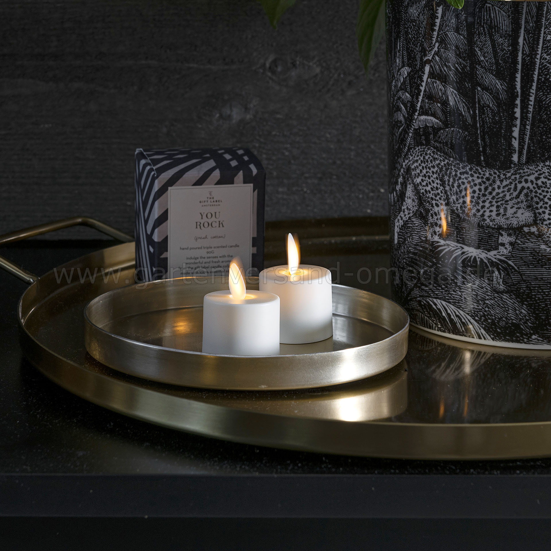 LED Teelicht mit 3D Flamme 2er Set