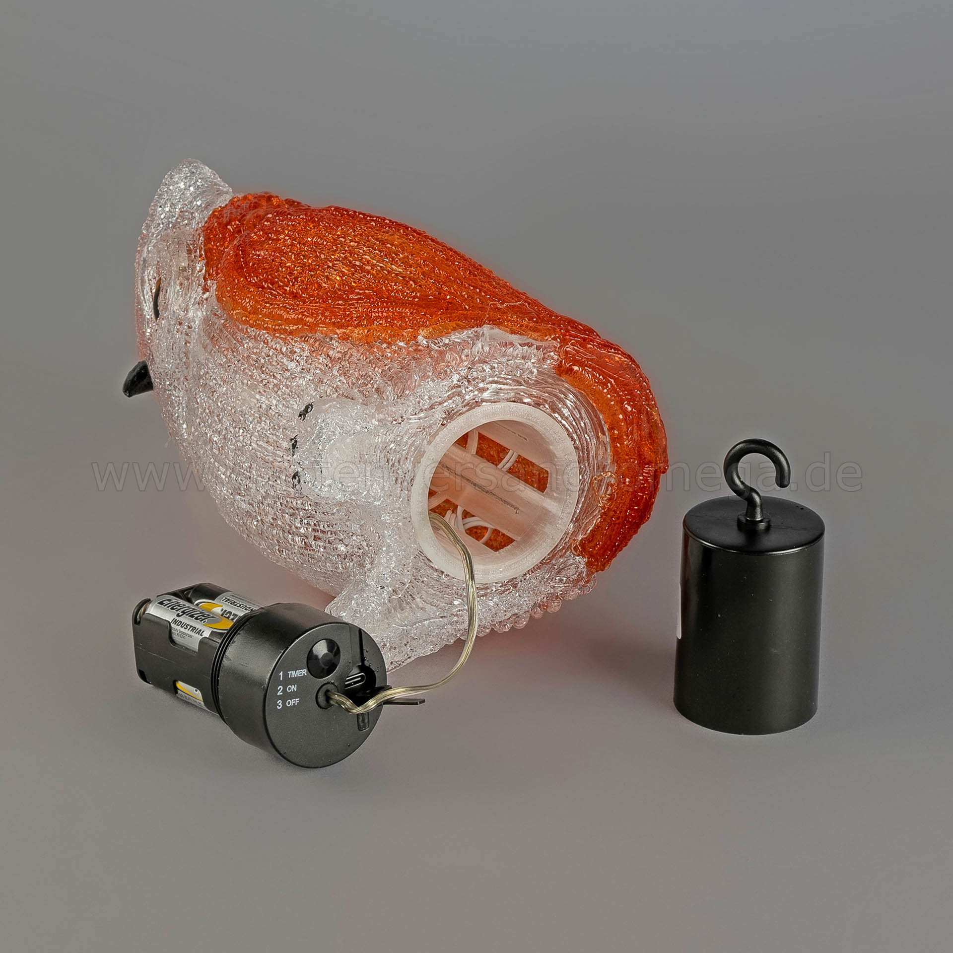 Batteriefach der LED Acryl Eule