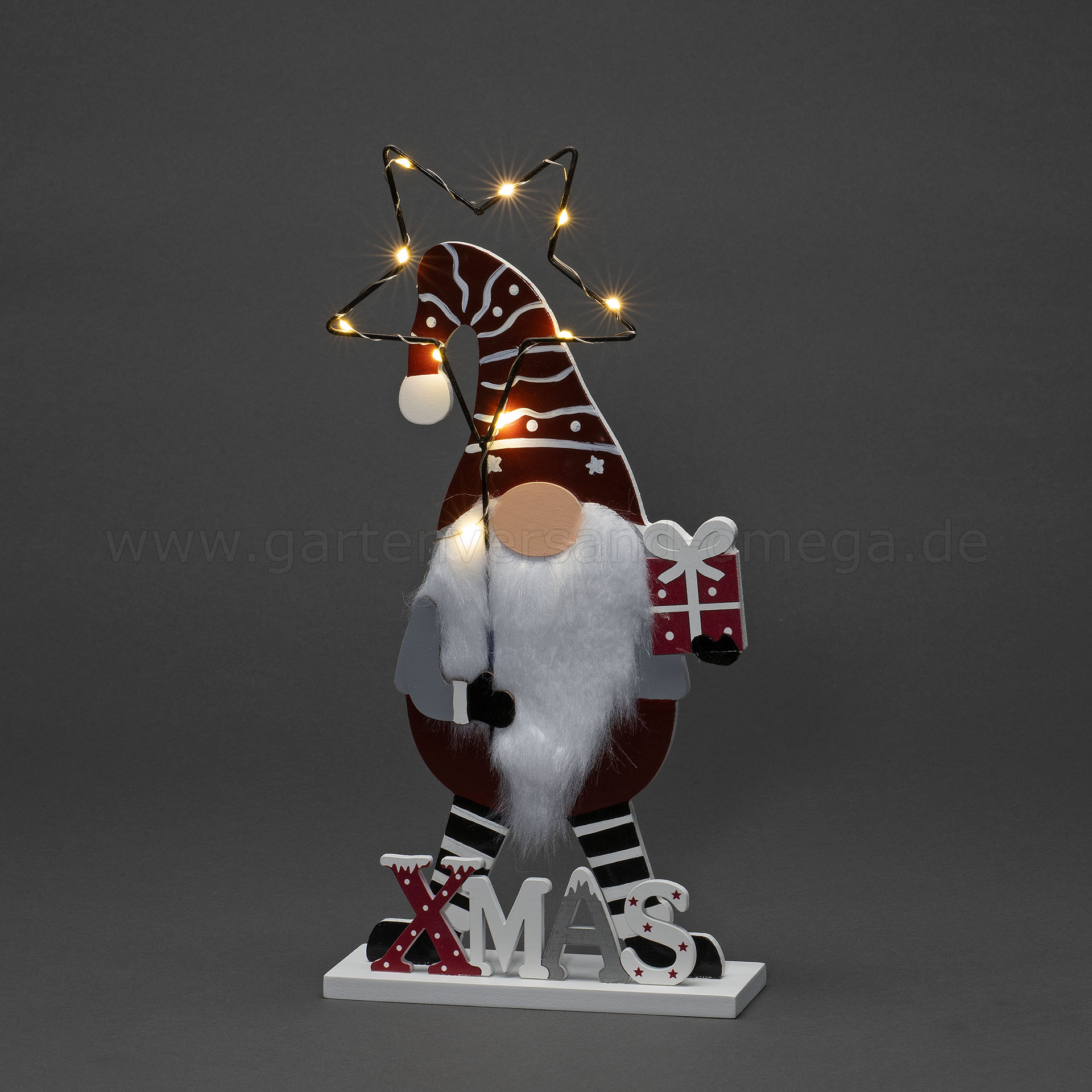 LED-Weihnachtswichtel mit Stern