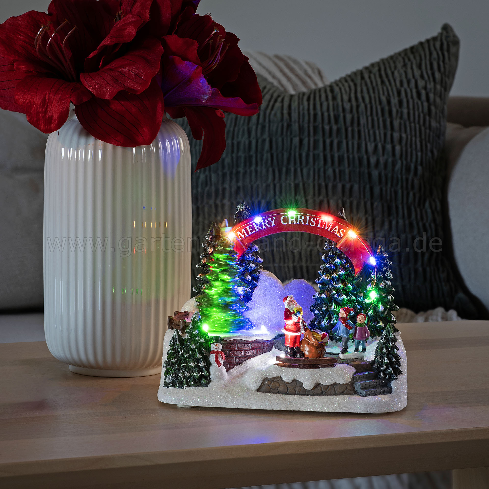 Anwendungsbeispiel LED-Szenerie Santa und Kinder