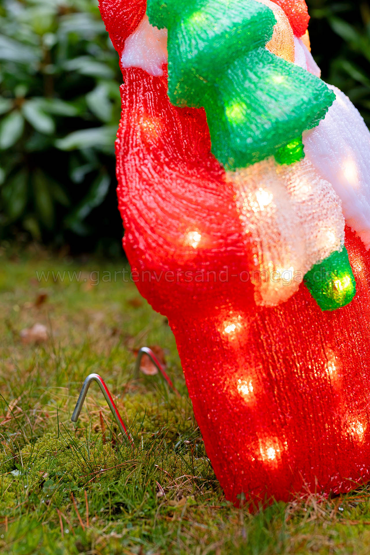 LED Acryl Weihnachtsmann 58cm flach für Außen - LED Acrylfigur flach