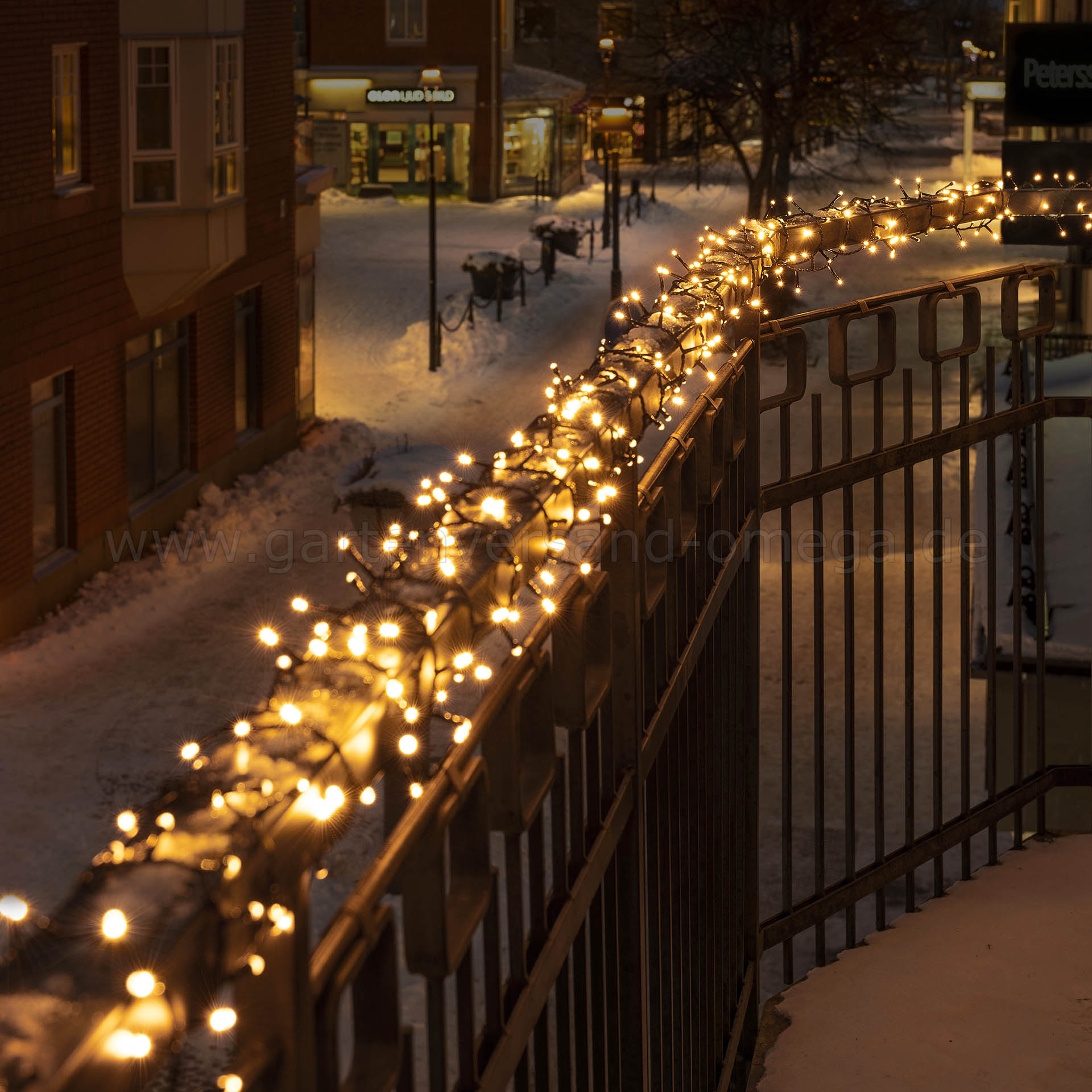 LED Compactlights-Lichterkette für Außen Warm-Weiß