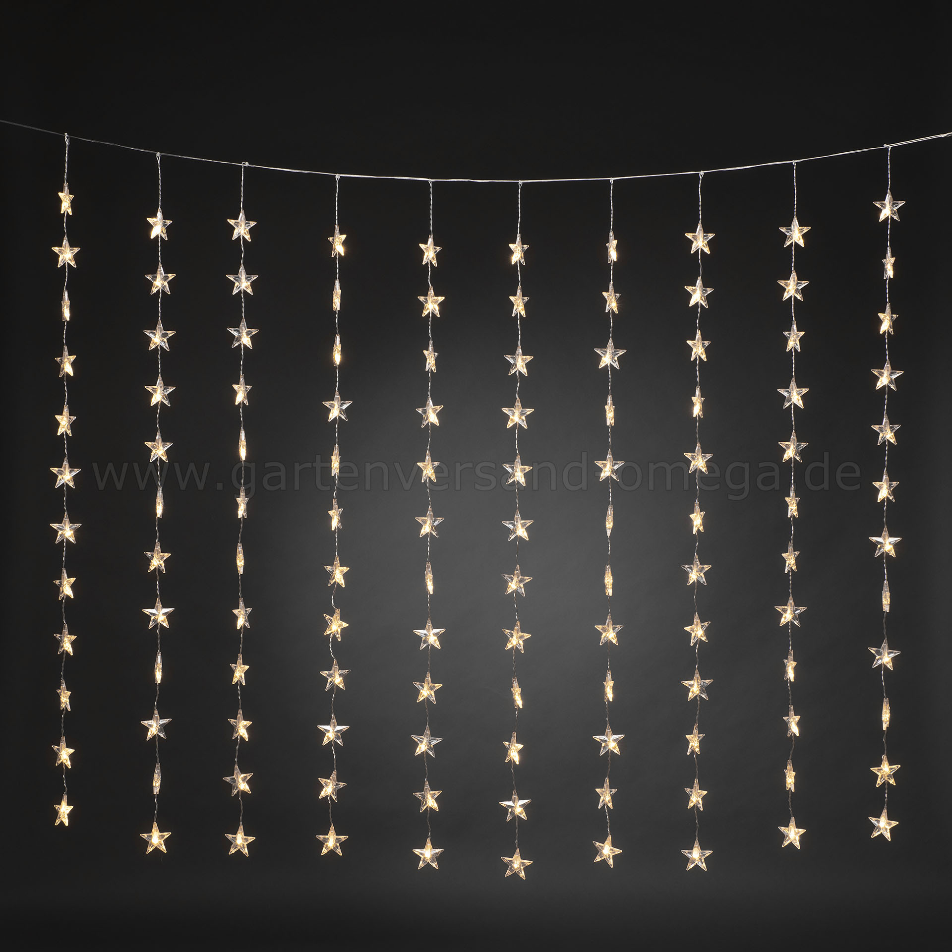 LED Sternen-Lichtervorhang für Fenster