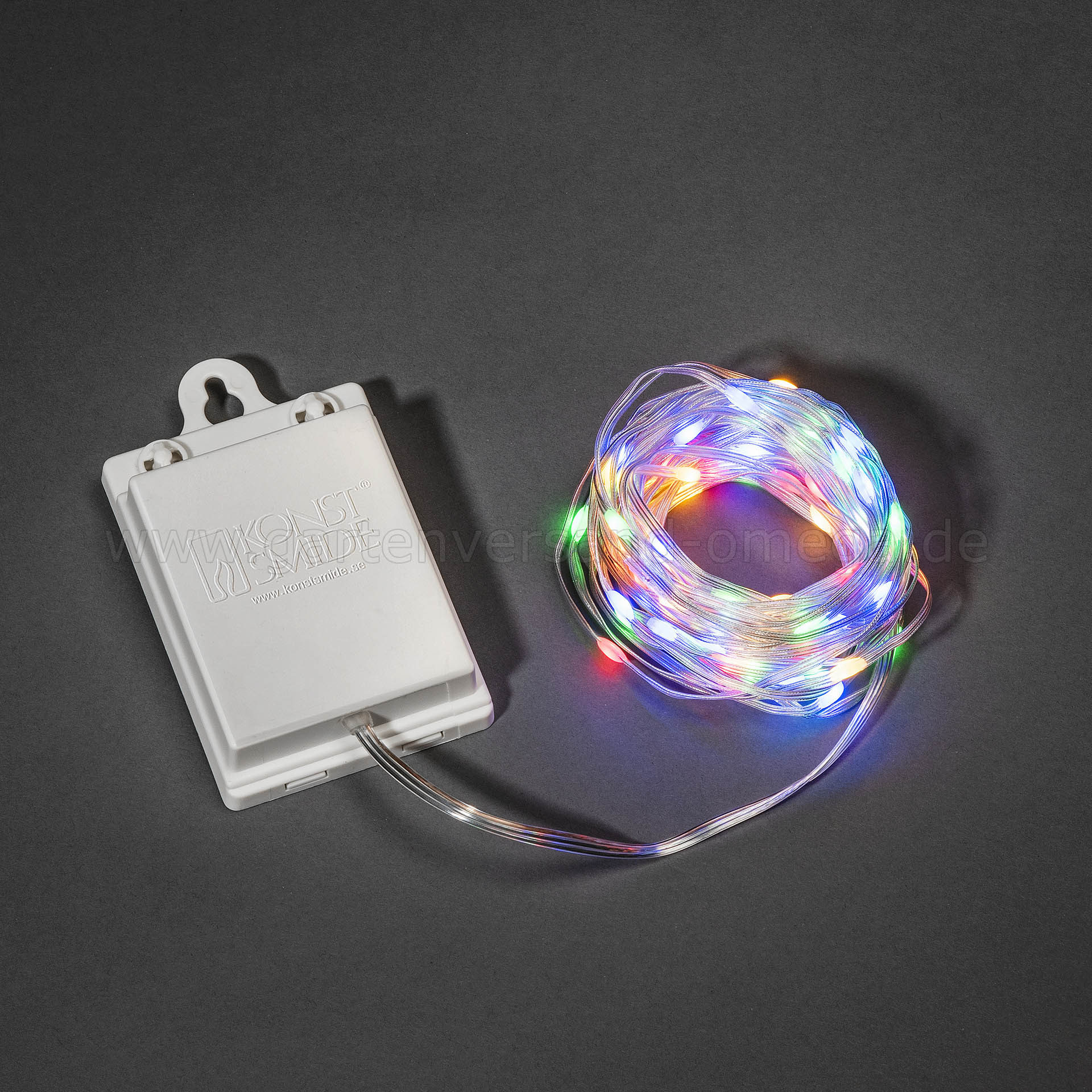 LED Tropfenlichterkette Bunt Batteriebetrieben für Außen