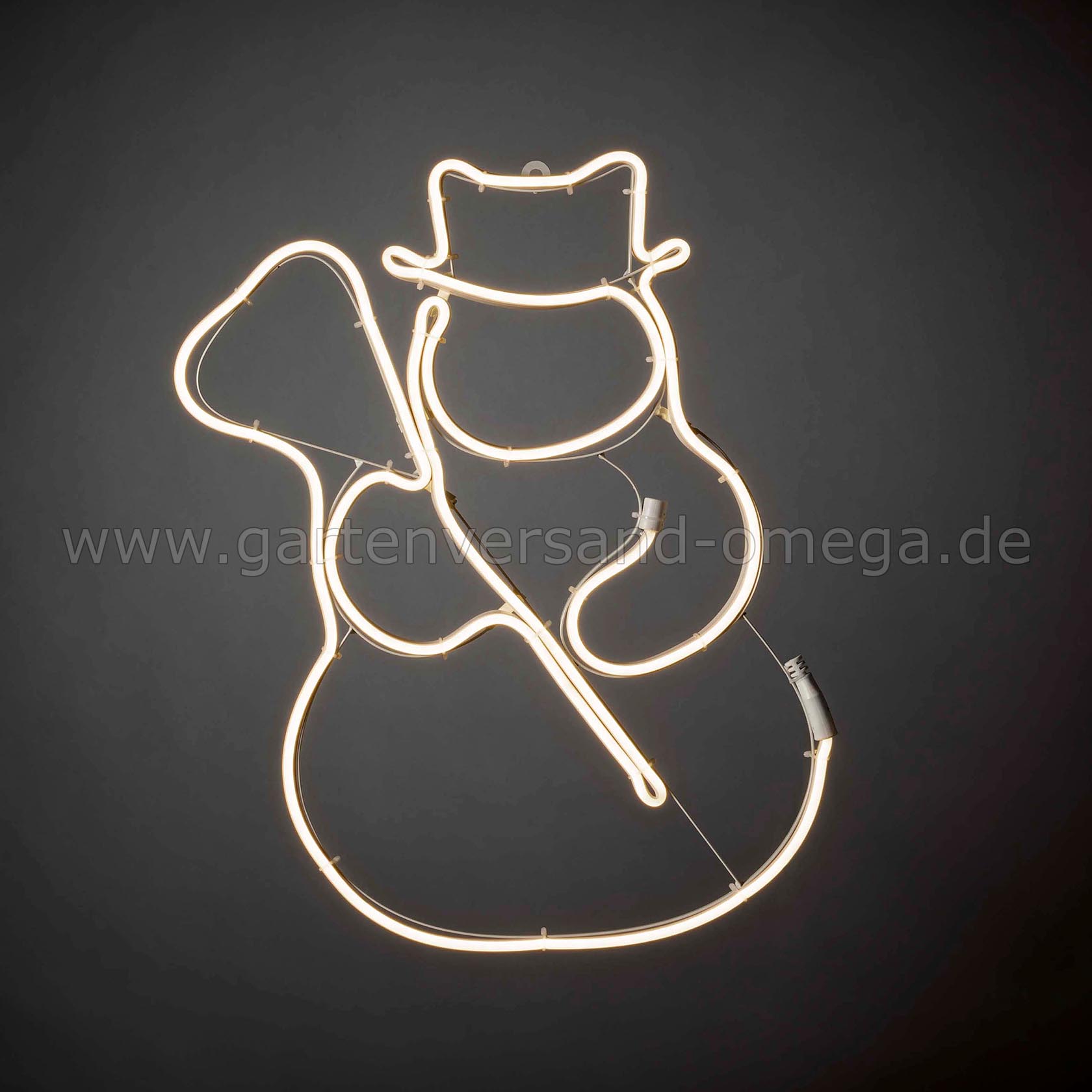 Weihnachtsaußendekoration LED-Schlauchsilhouette Schneemann