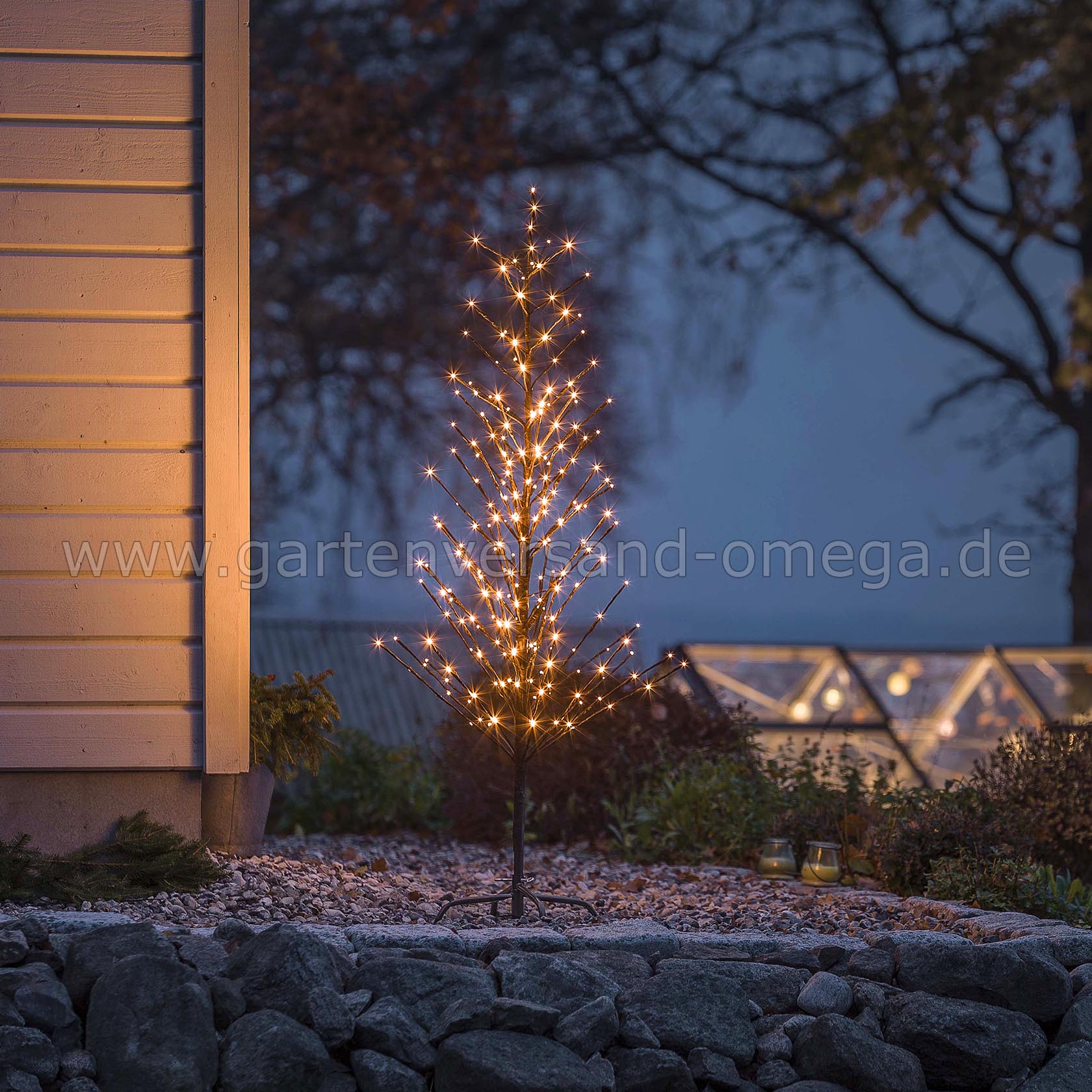 LED-Lichterbaum Schwarz Klein mit Glimmereffekt
