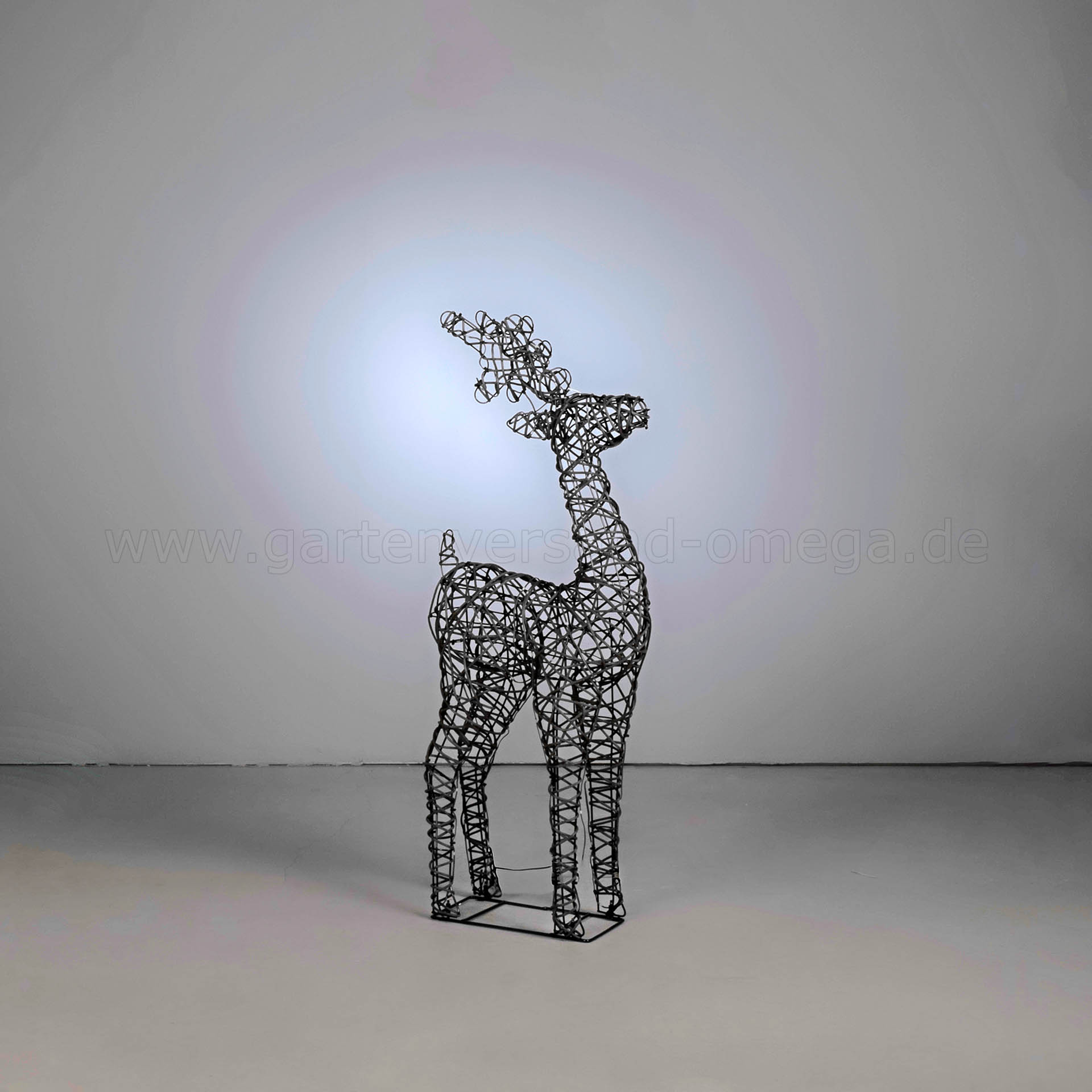 LED Polyrattan Rentier 88cm in ausgeschaltetem Zustand