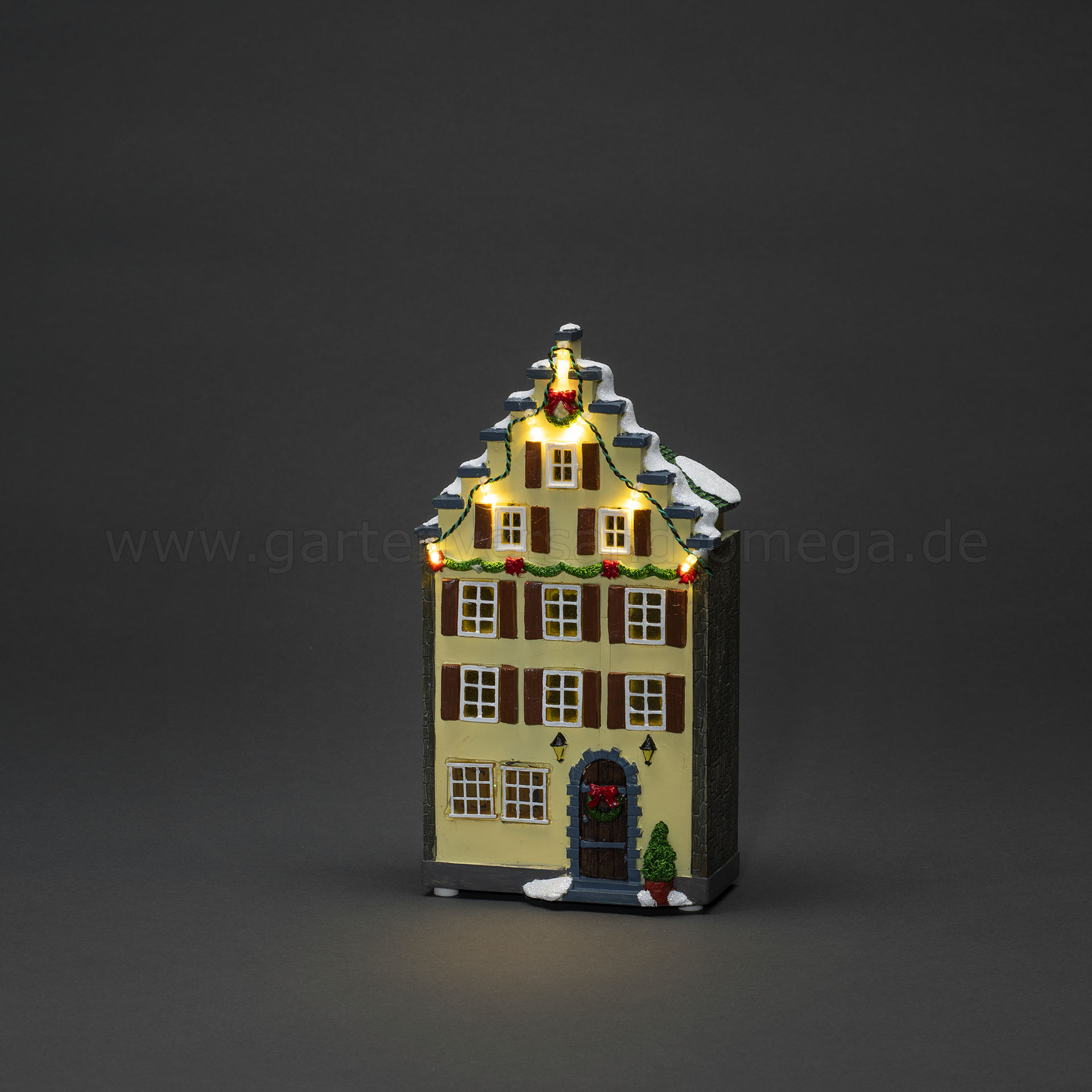 LED-Häuser 3er Set Warm-Weiß und Bernsteinfarben