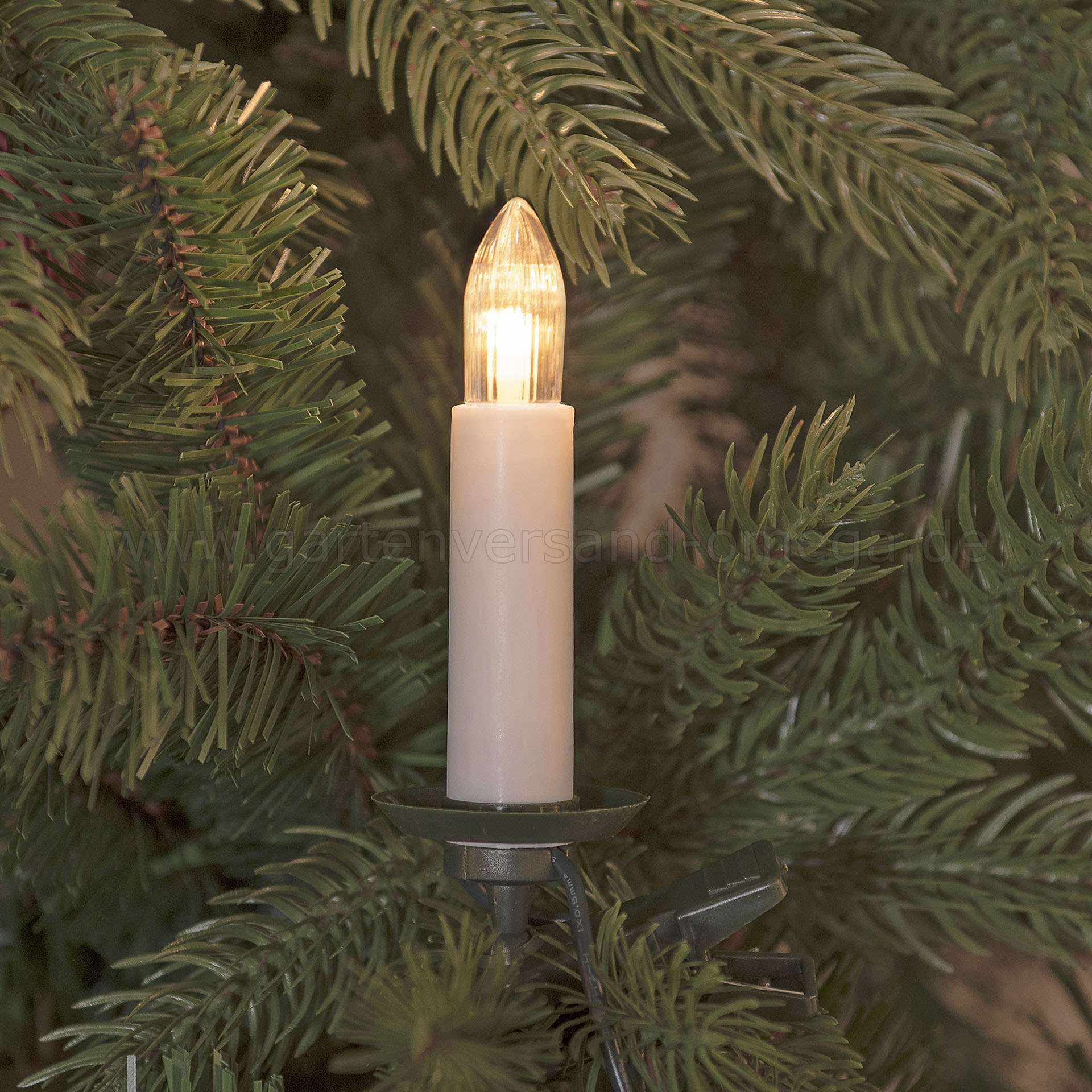Bernsteinfarbene Christbaumkette One-String Funkelnd