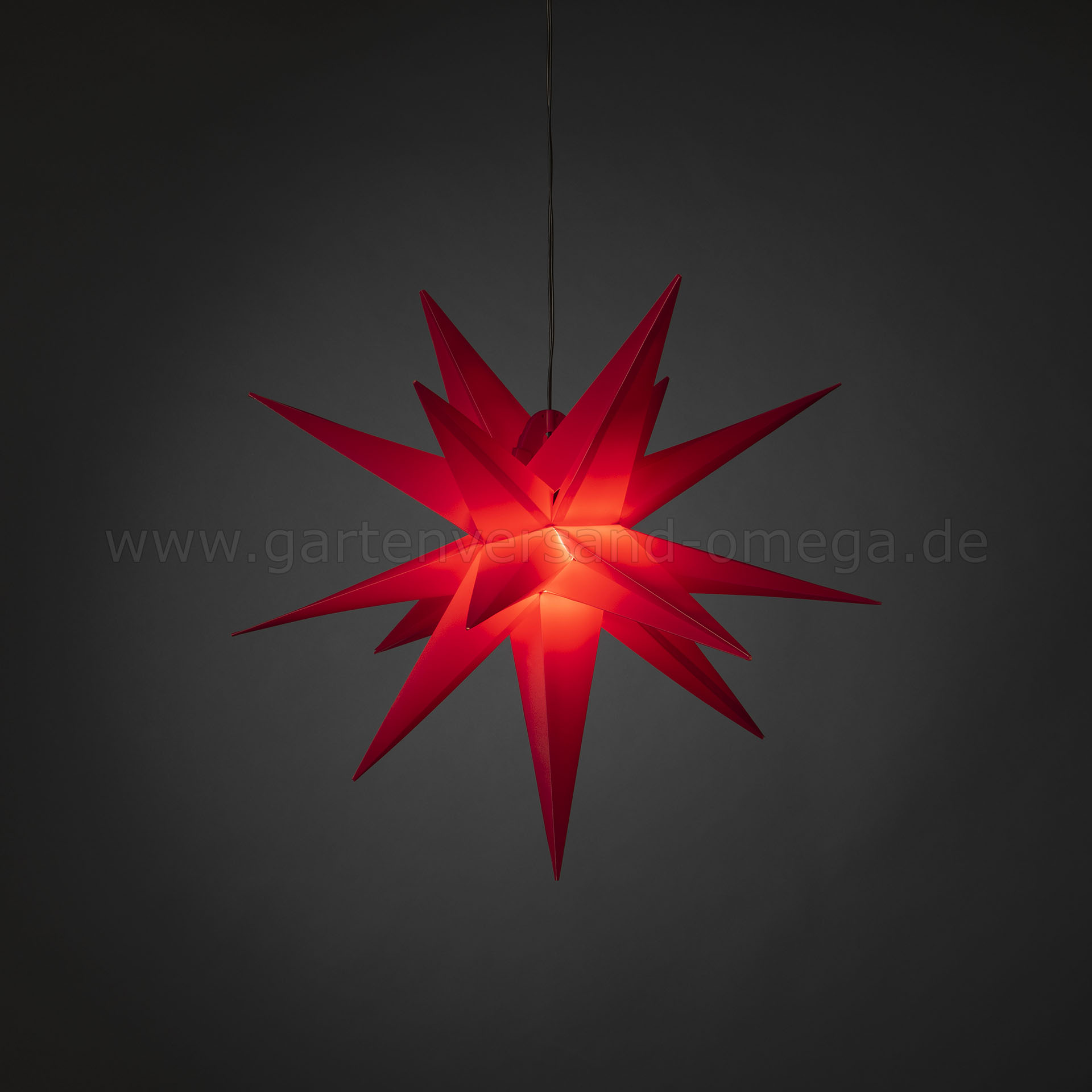 3D LED-Kunststoffstern Rot