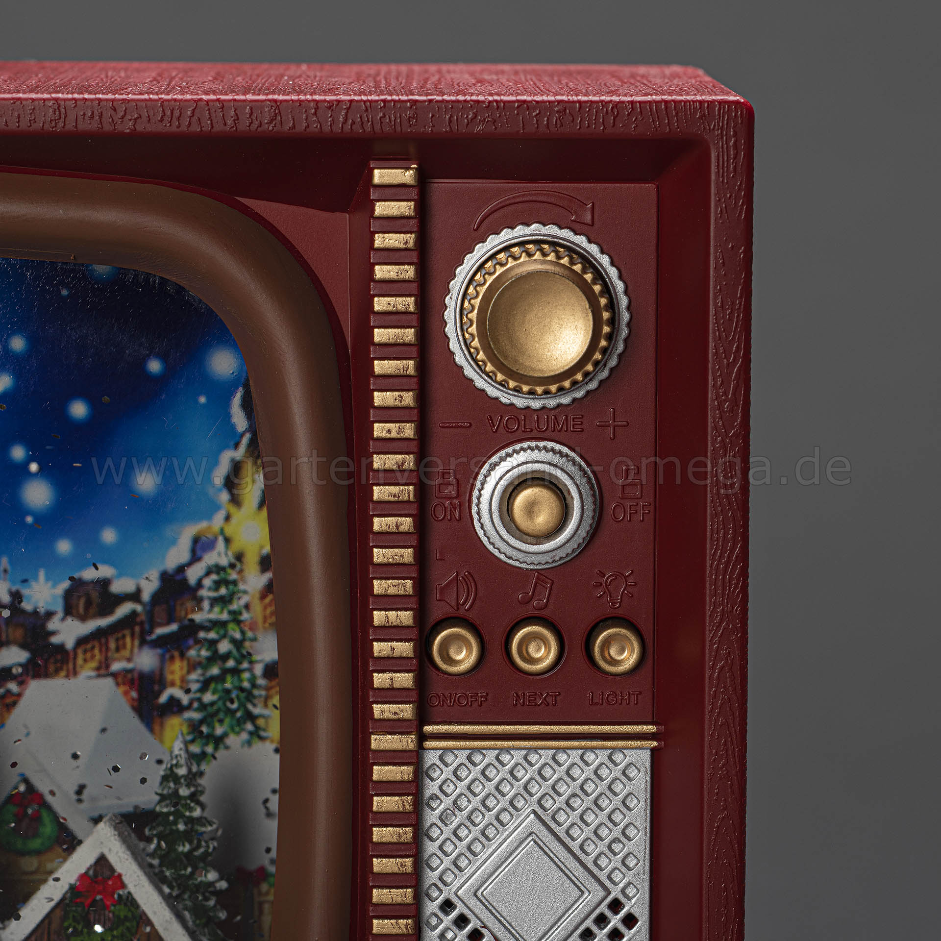 Die Schalter mit Funktion von wassergefüllter LED-Dekoration Fernseher Weihnachtsmarkt