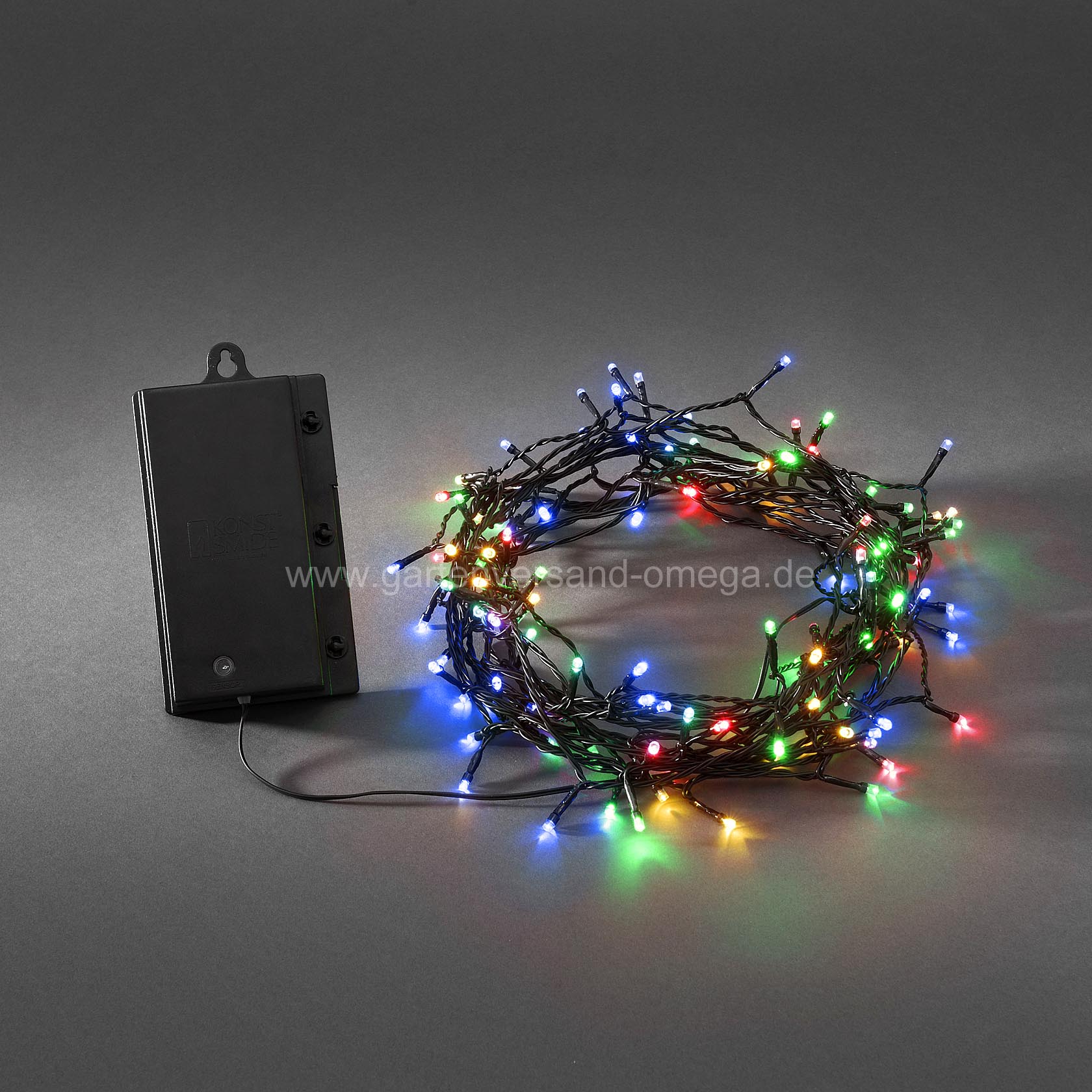 Bunte LED-Lichterkette für Außen Batteriebetrieben