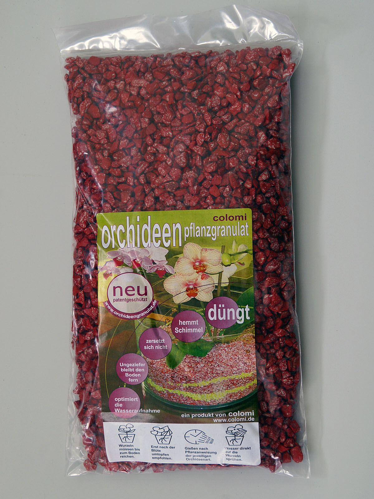 Colomi Orchideengranulat Rot Fein