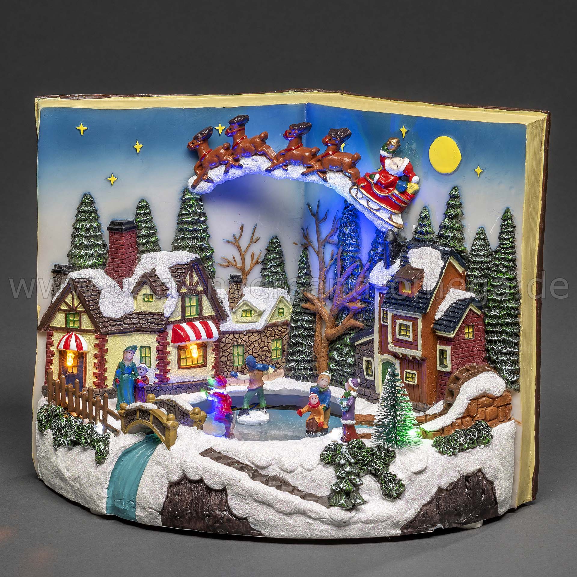 LED-Szenerie Buch mit Kindern - Weihnachtsbeleuchtung