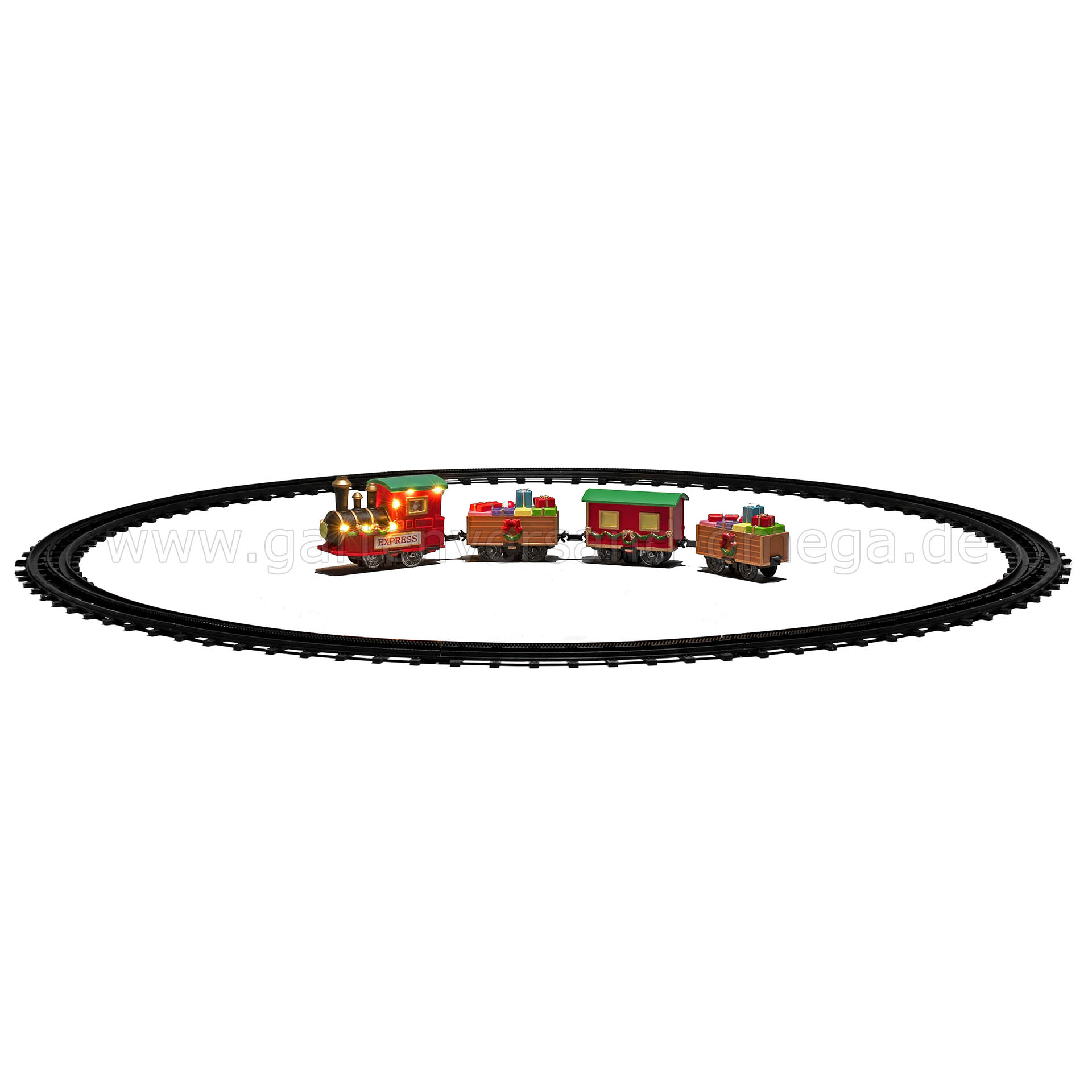 LED-Weihnachtseisenbahn 106cm mit Sound und Timer