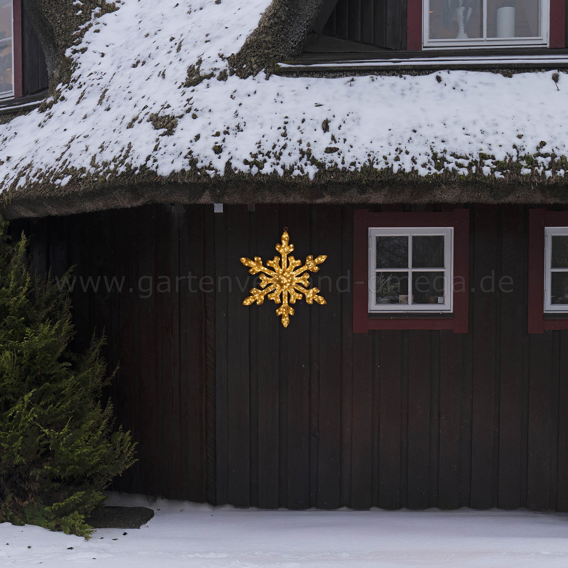 LED Schneeflocke dimmbar für Außen zum Stellen und Hängen - Fensterdeko Schneeflocke LED