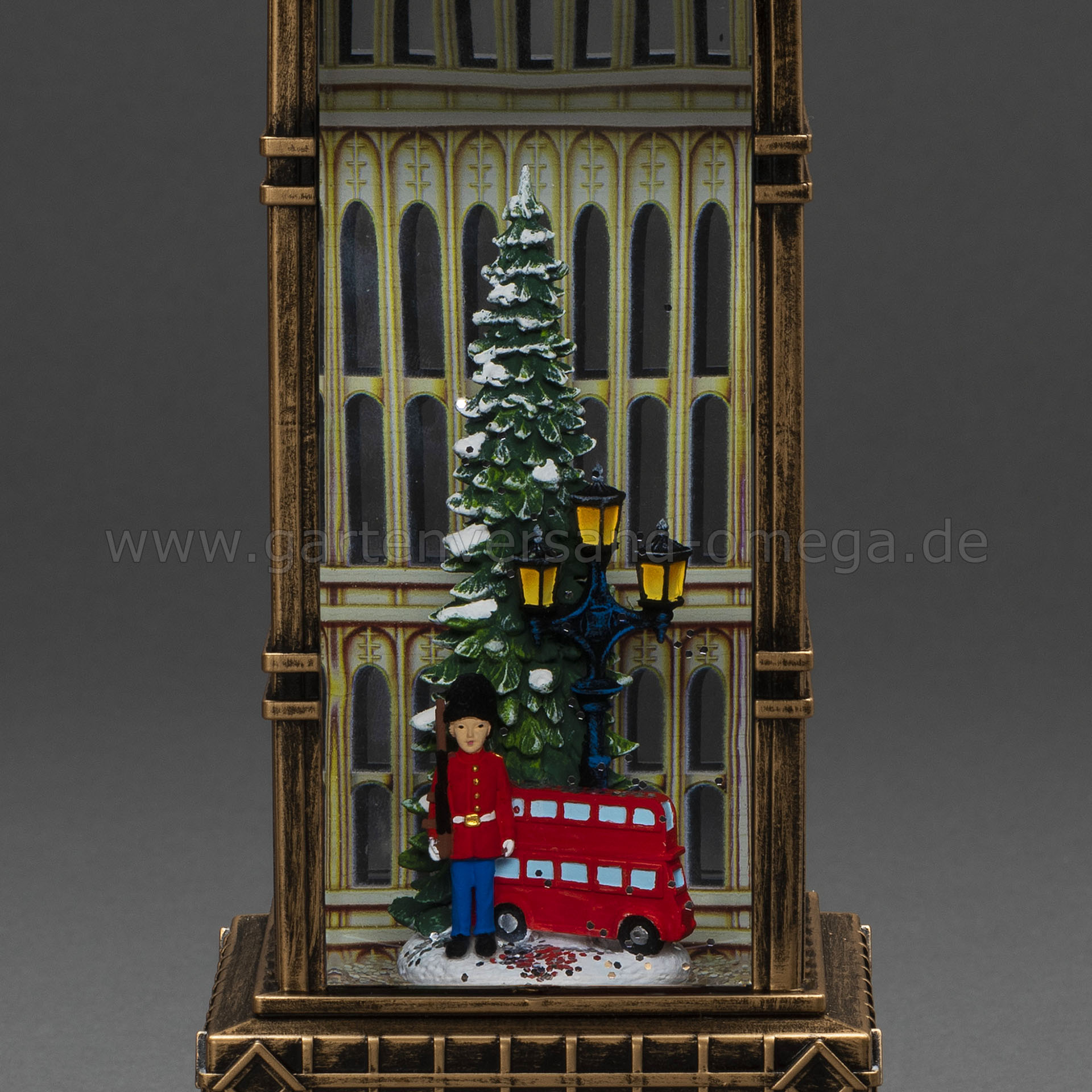 Motiv im Detail von wassergefüllter LED-Dekoration Big Ben