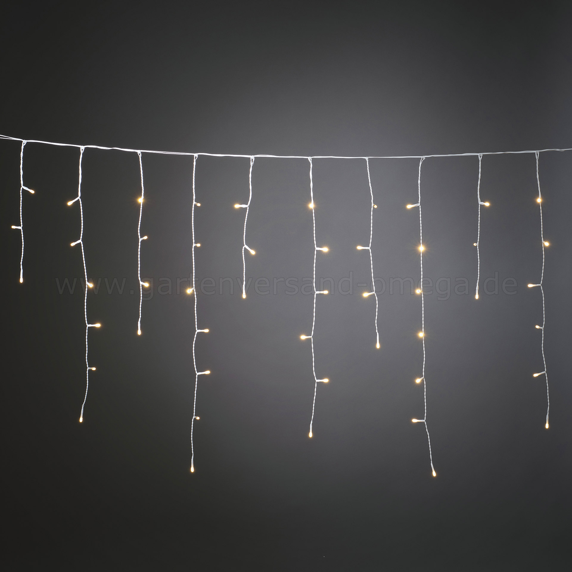 LEDYA Lichterkette Außen 9m Mit 240 LEDs – Eiszapfen Warmweiß, 8 Modi, Timer, IP44 – Für Weihnachten & Balkon