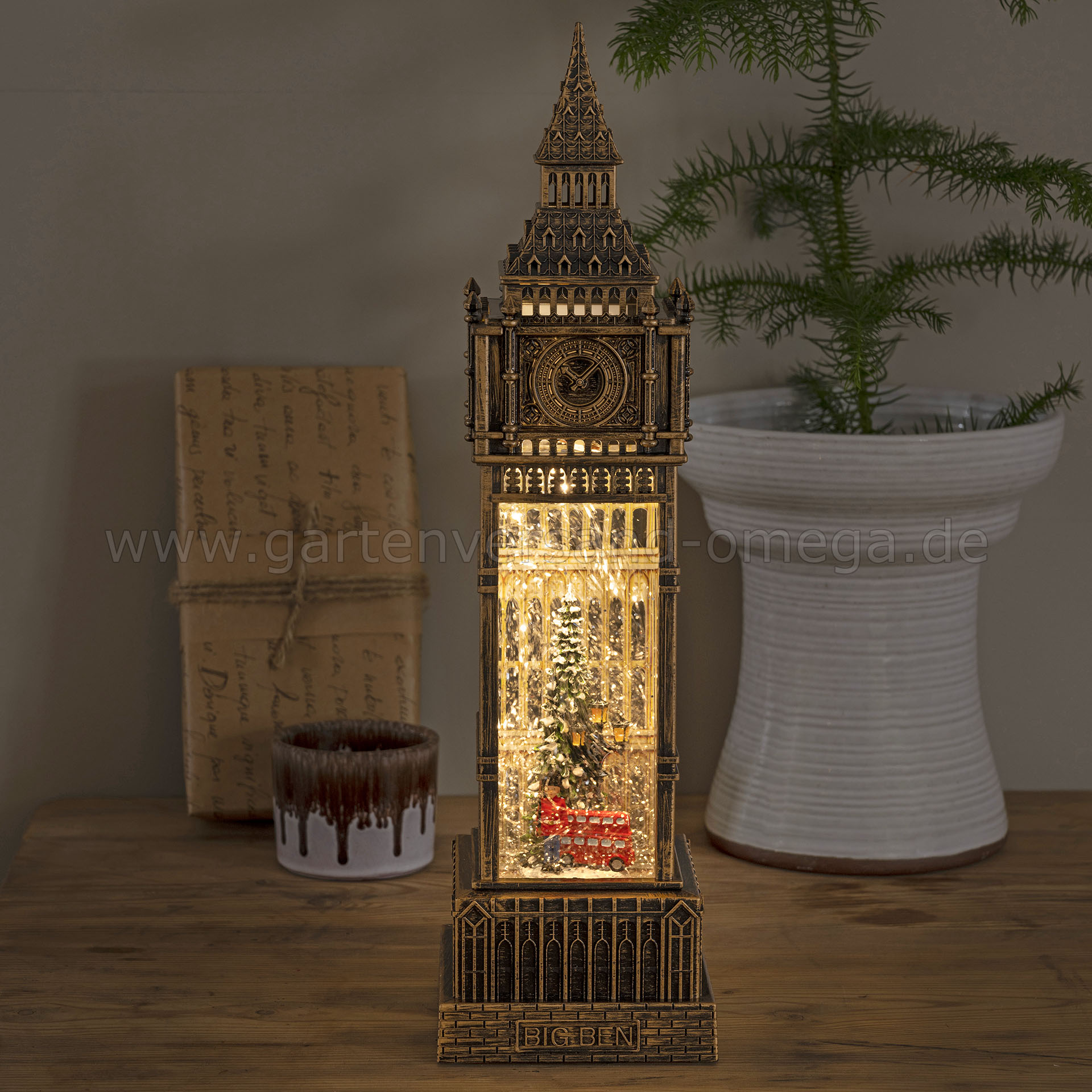 Anwendungsbeispiel wassergefüllte LED-Dekoration Big Ben