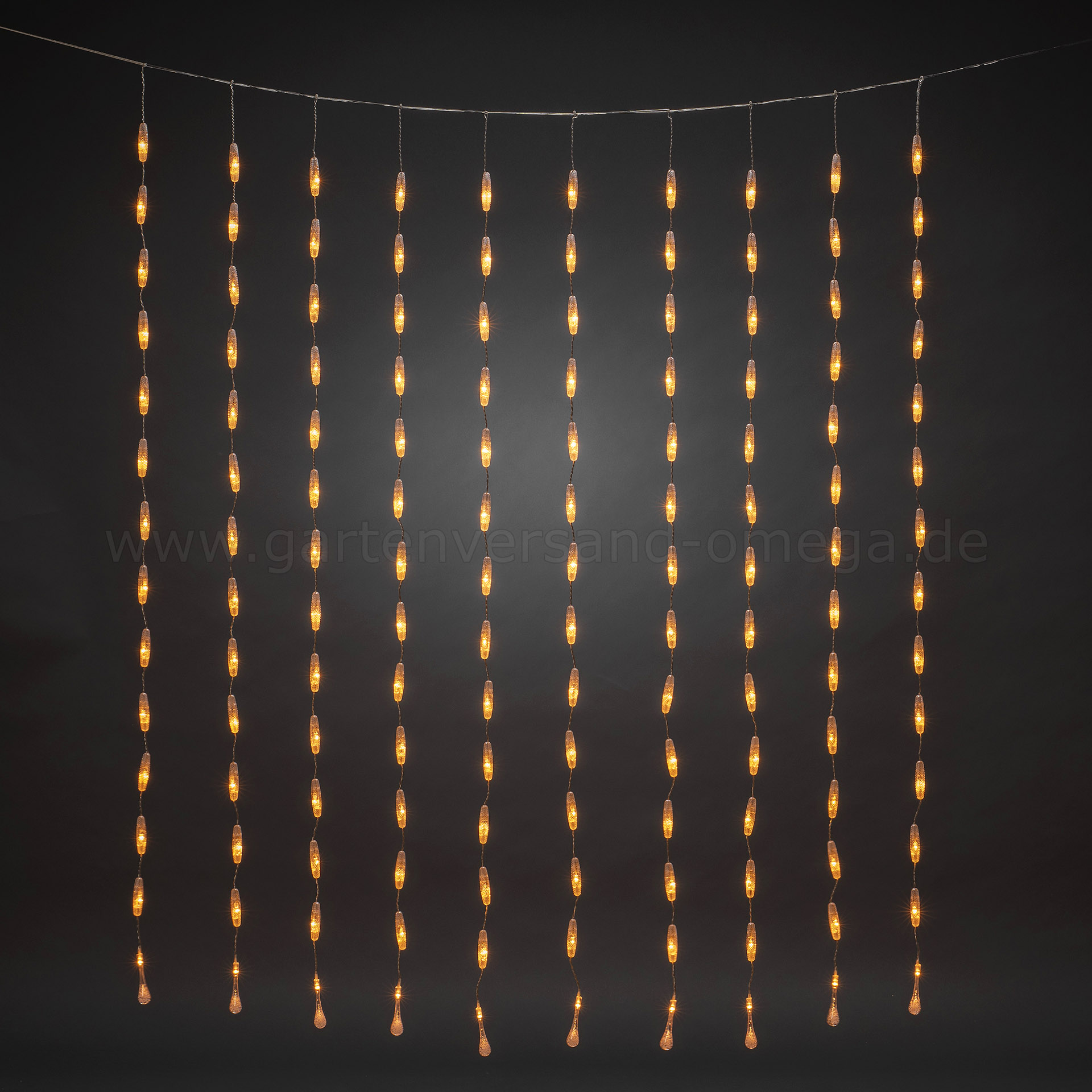 Lichtervorhang mit tropfenförmigen LEDs 400-flammig