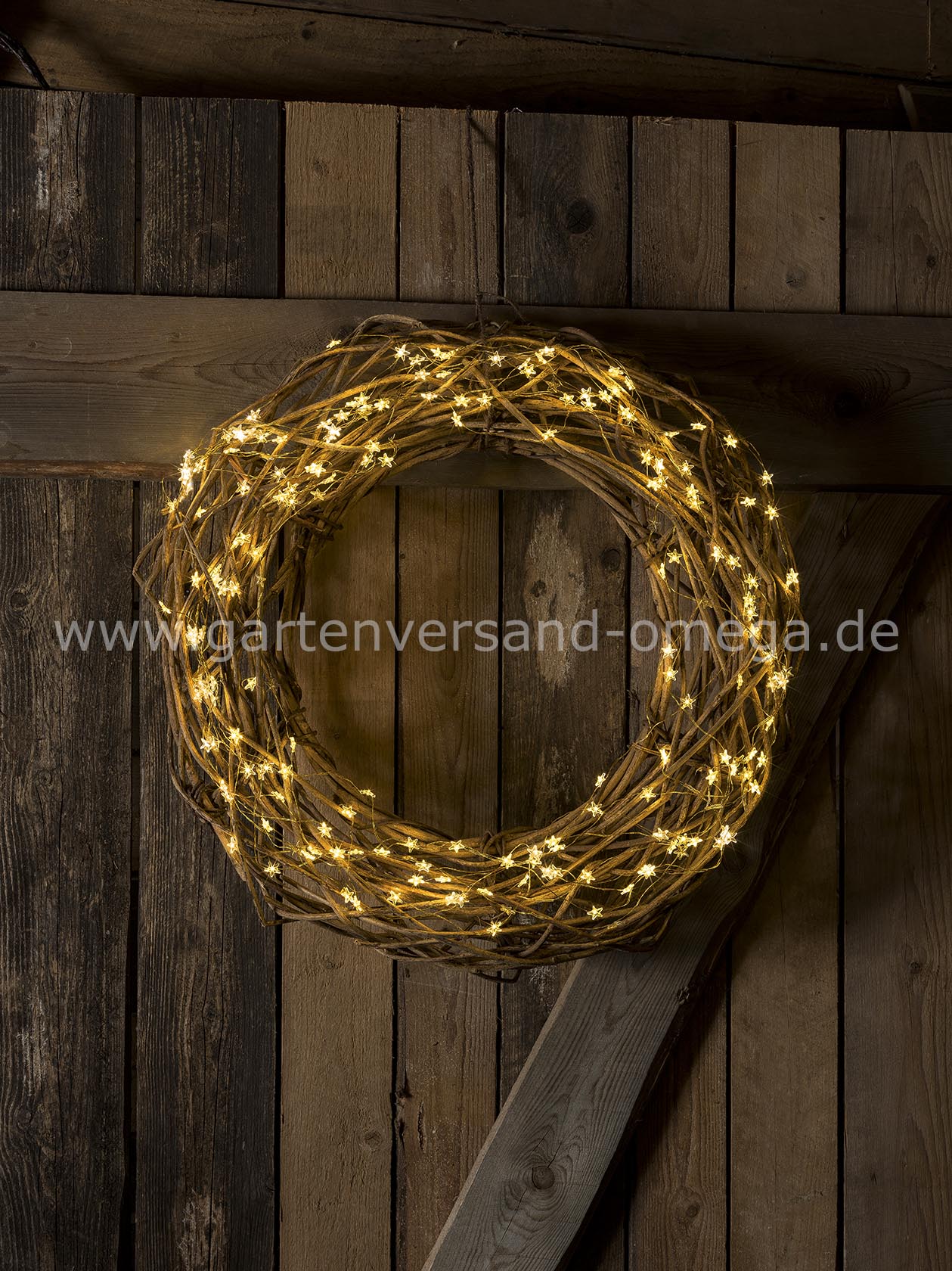 Anwendungsbeispiel LED Sternenlametta Golddraht