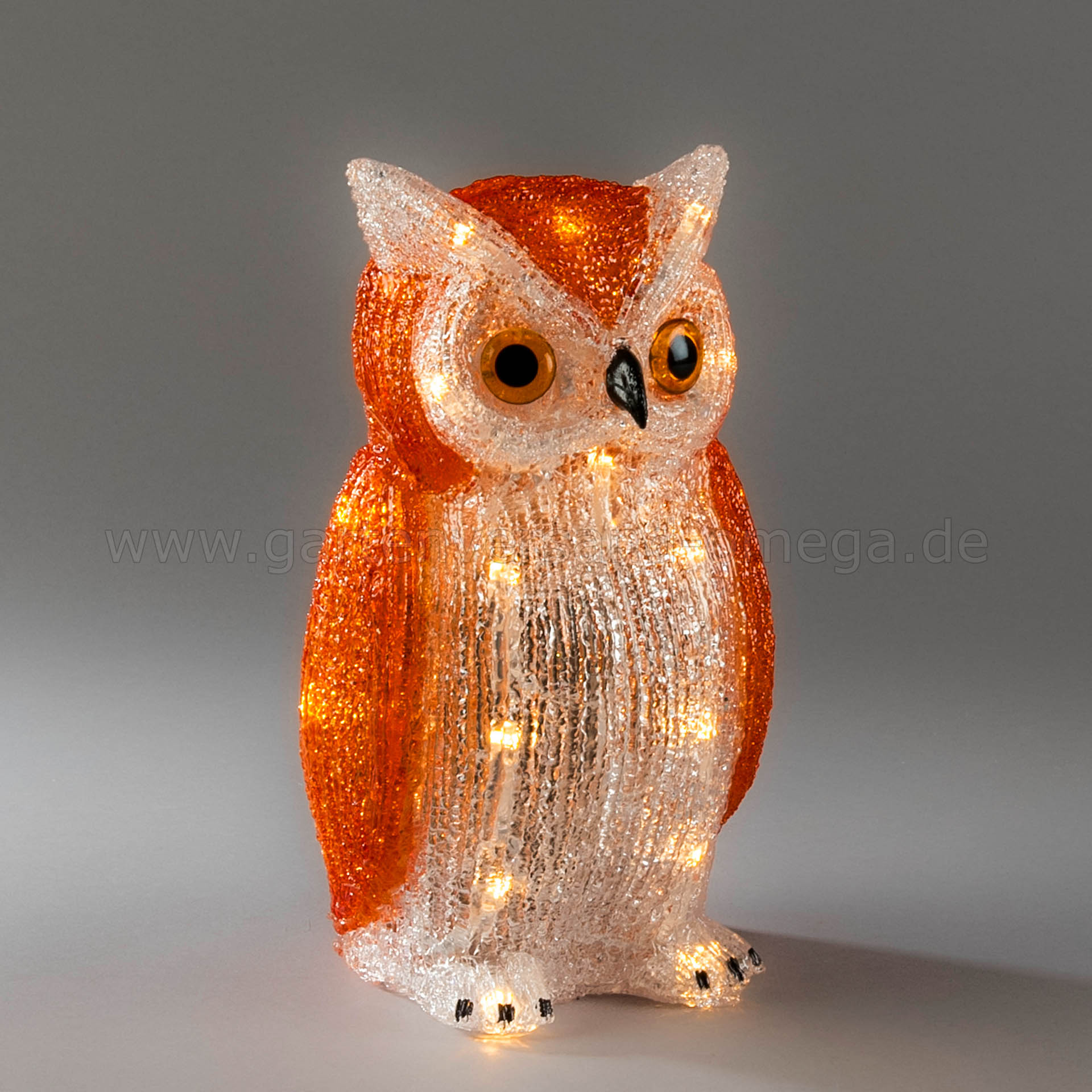 Batteriebetriebene LED Acryl Eule - LED Eule mit Timer