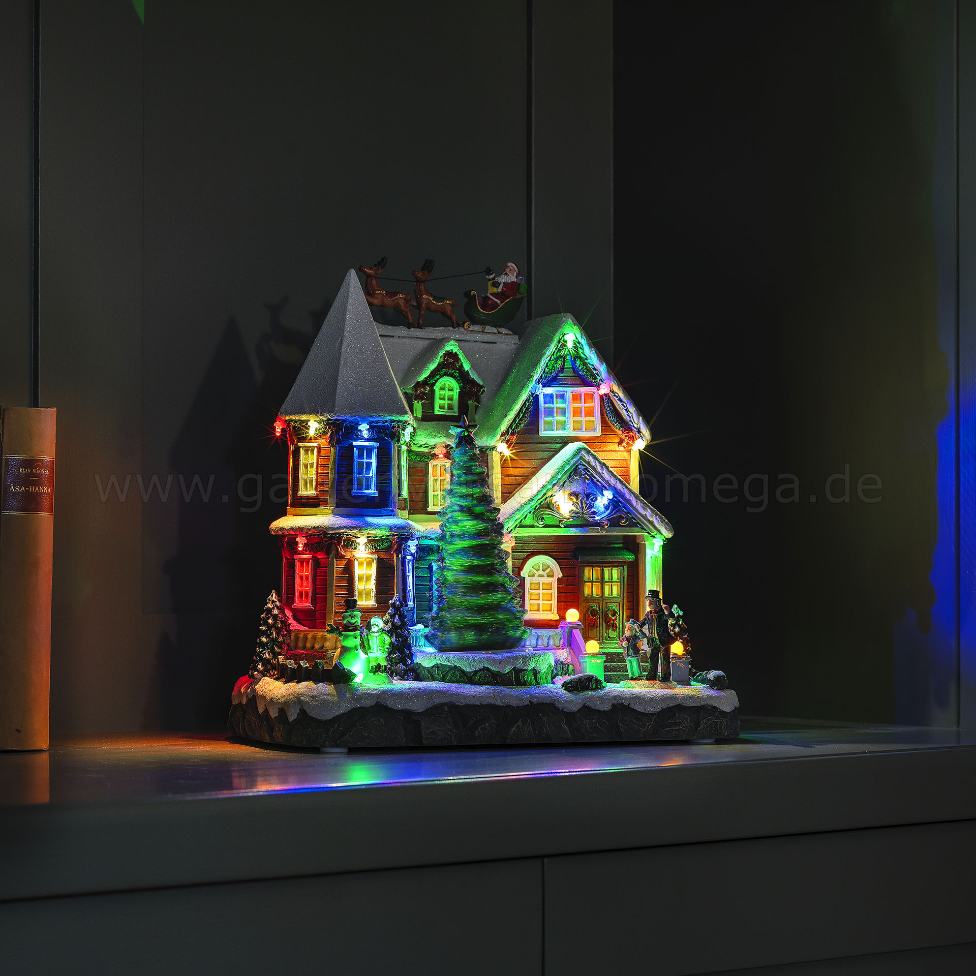 LED-Szenerie Haus mit Baum
