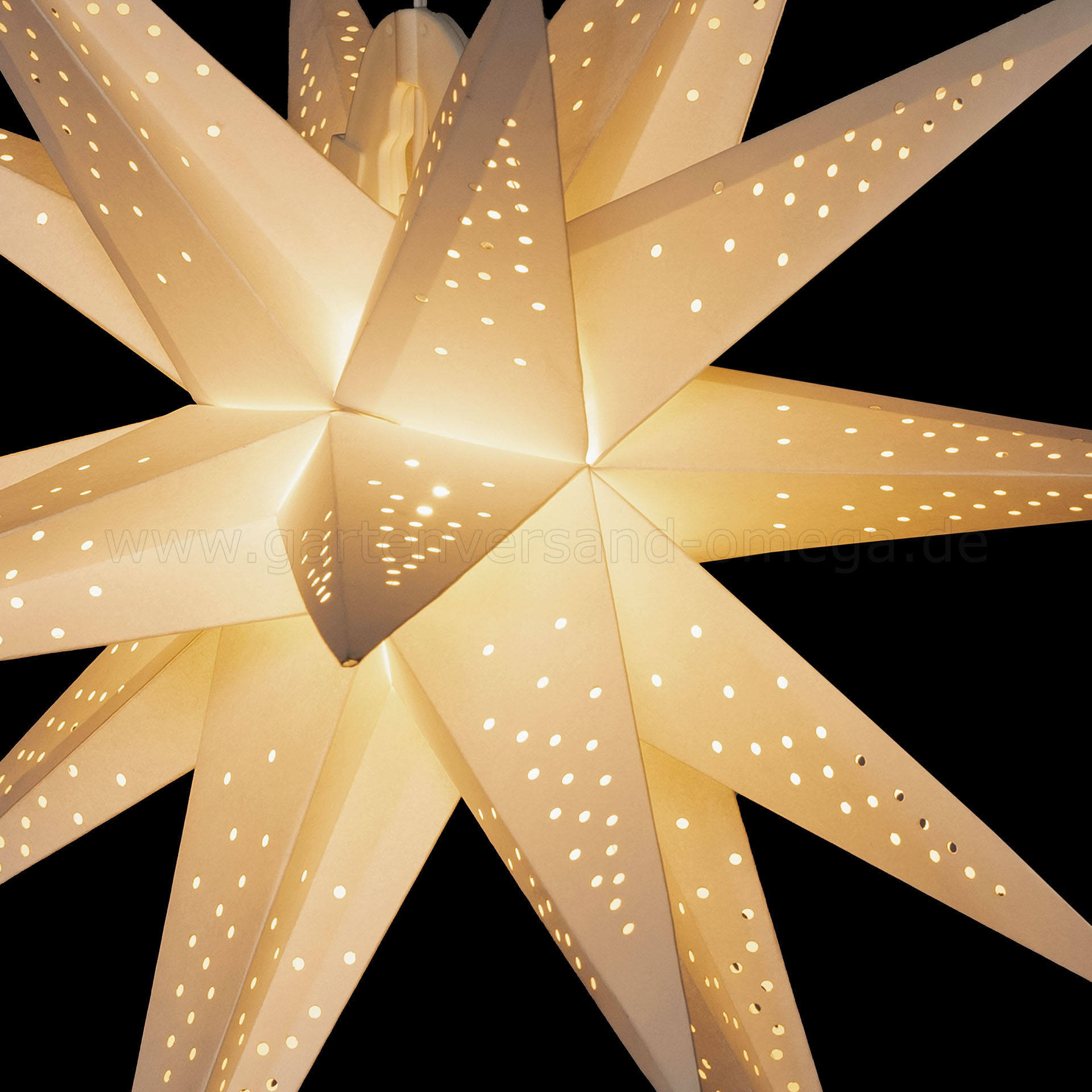 Leuchtender Papierstern Weihnachten 60 Cm – LED-Weihnachtsstern Mit E14-Birne, Warmweiß, Durchbrochenes Design, Faltbar, Als Adventsstern, Fensterdeko, Silvester