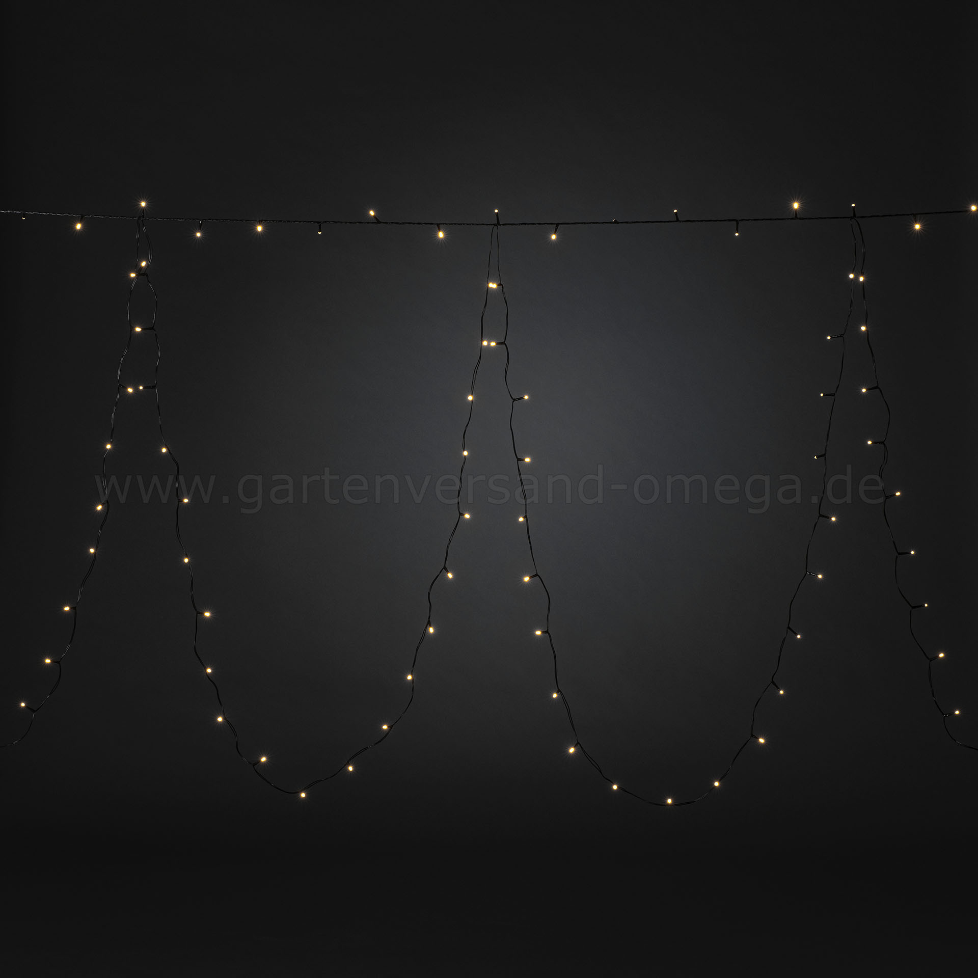 Dachrinnenlichterkette Bogenförmig mit gefrosteten LEDs - Warm-Weiß 730-flammig