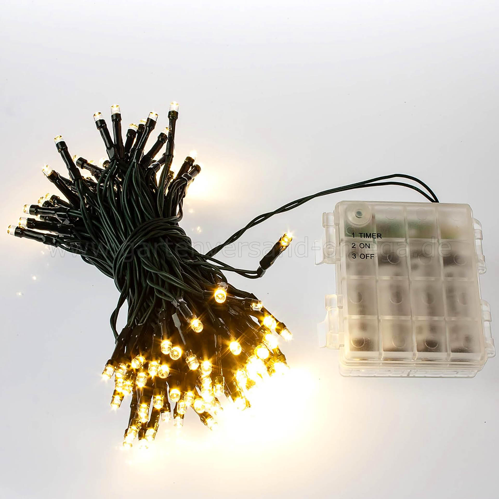 Batteriebetriebene LED-Lichterkette für Außen 40-flammig