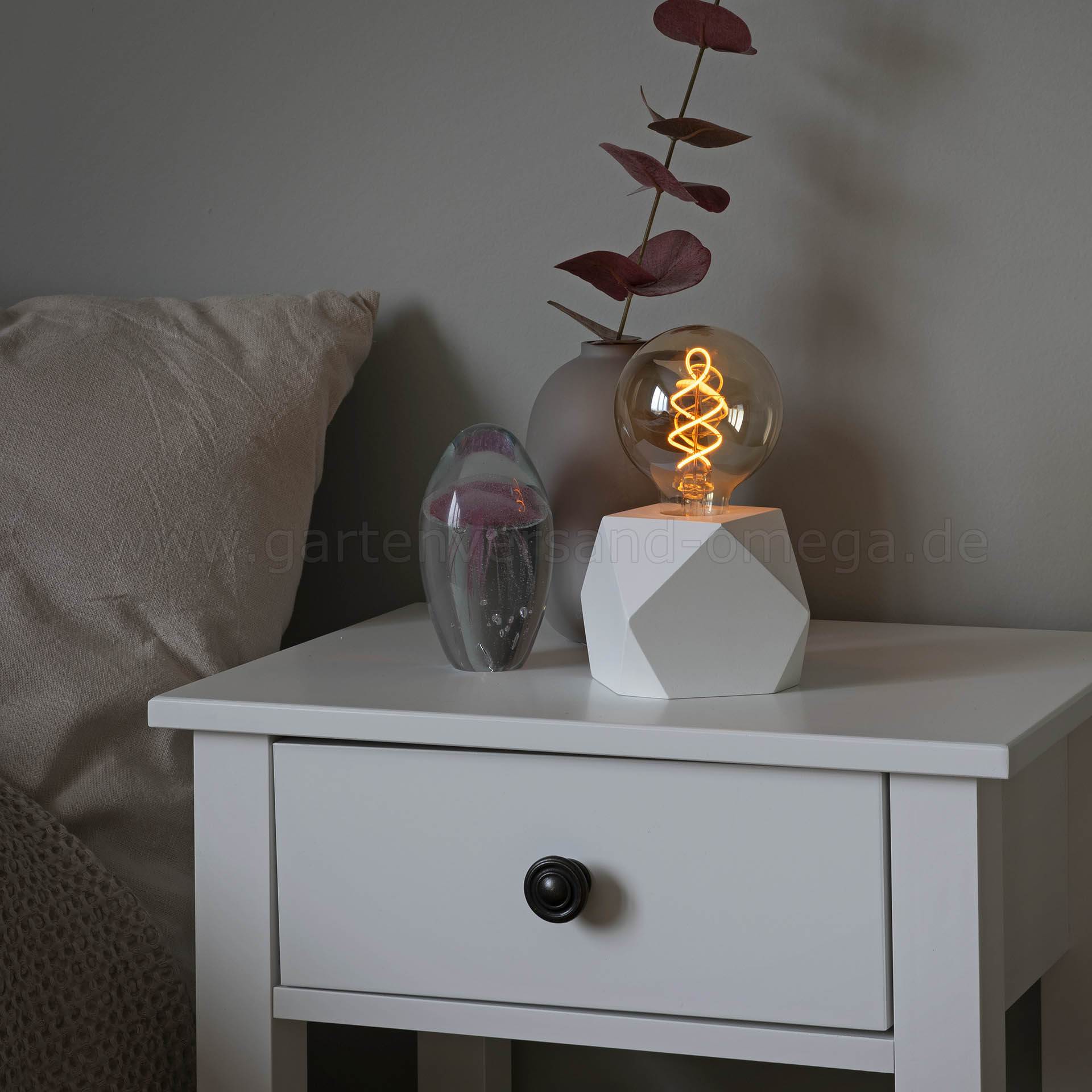 Gestaltungsidee LED-Tischleuchter Spirale Weiß