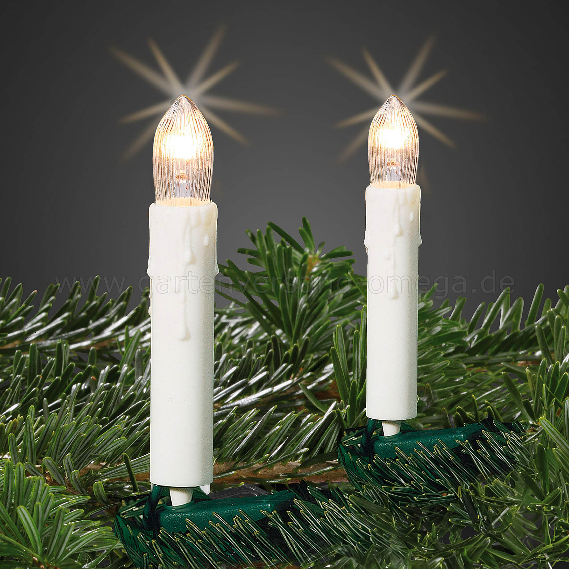 LED Weihnachtskerzen 6 Batteriebetriebene LED-Weihnachtsbaumkerzen Zum Anklippen – Mit Fernbedienung, IP44, Flackernd, Für Innen & Außen