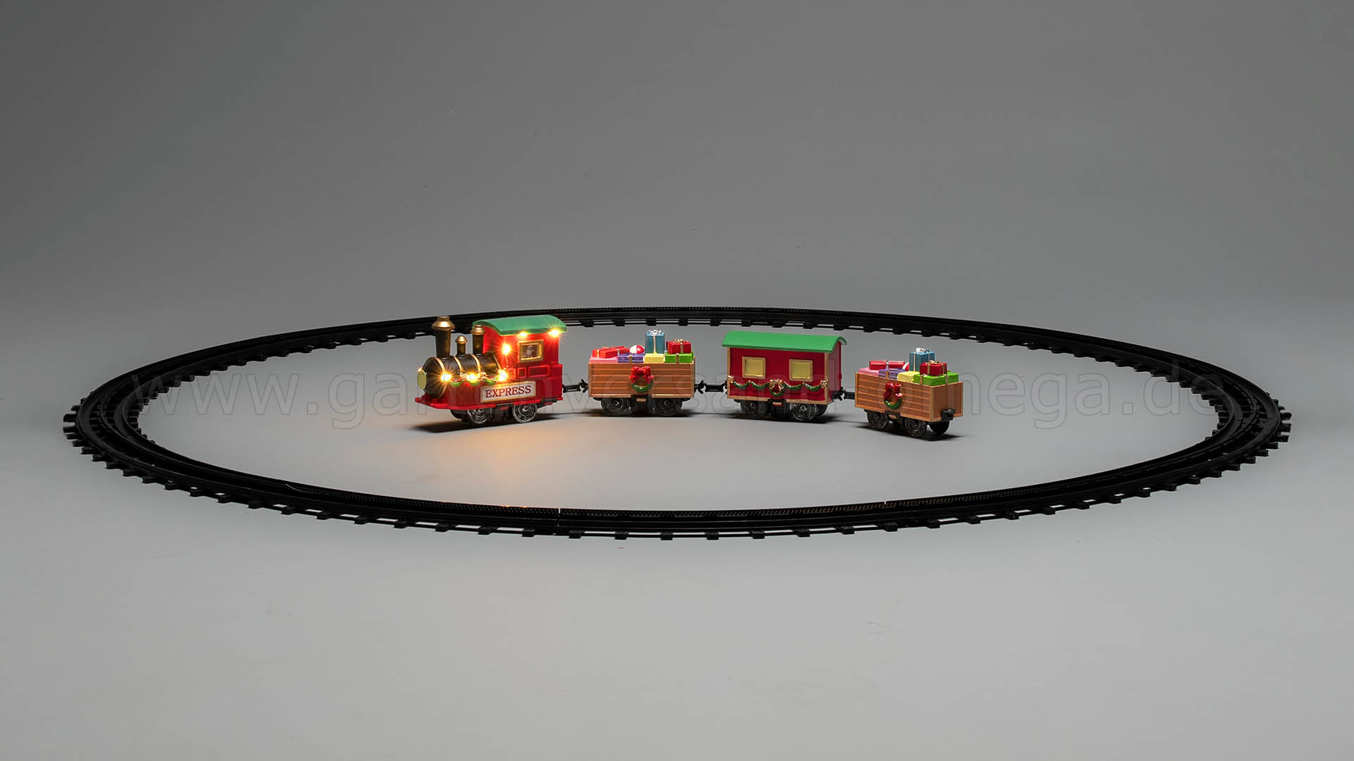 LED-Weihnachtseisenbahn 106cm mit Sound und Timer