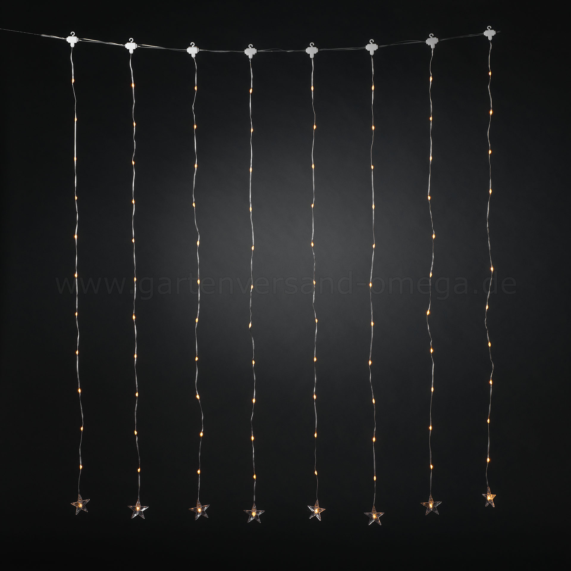 Batteriebetriebener LED Sternen-Lichtervorhang