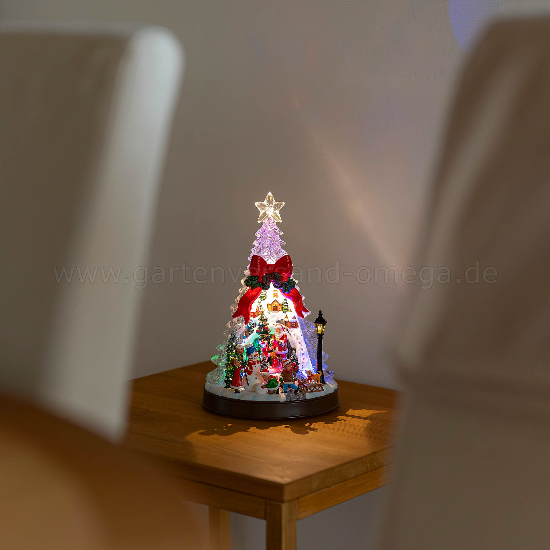 LED Szenerie Weihnachtsbaum mit Bewegung Musik und Timer - Tannenbaum LED mit Bewegung