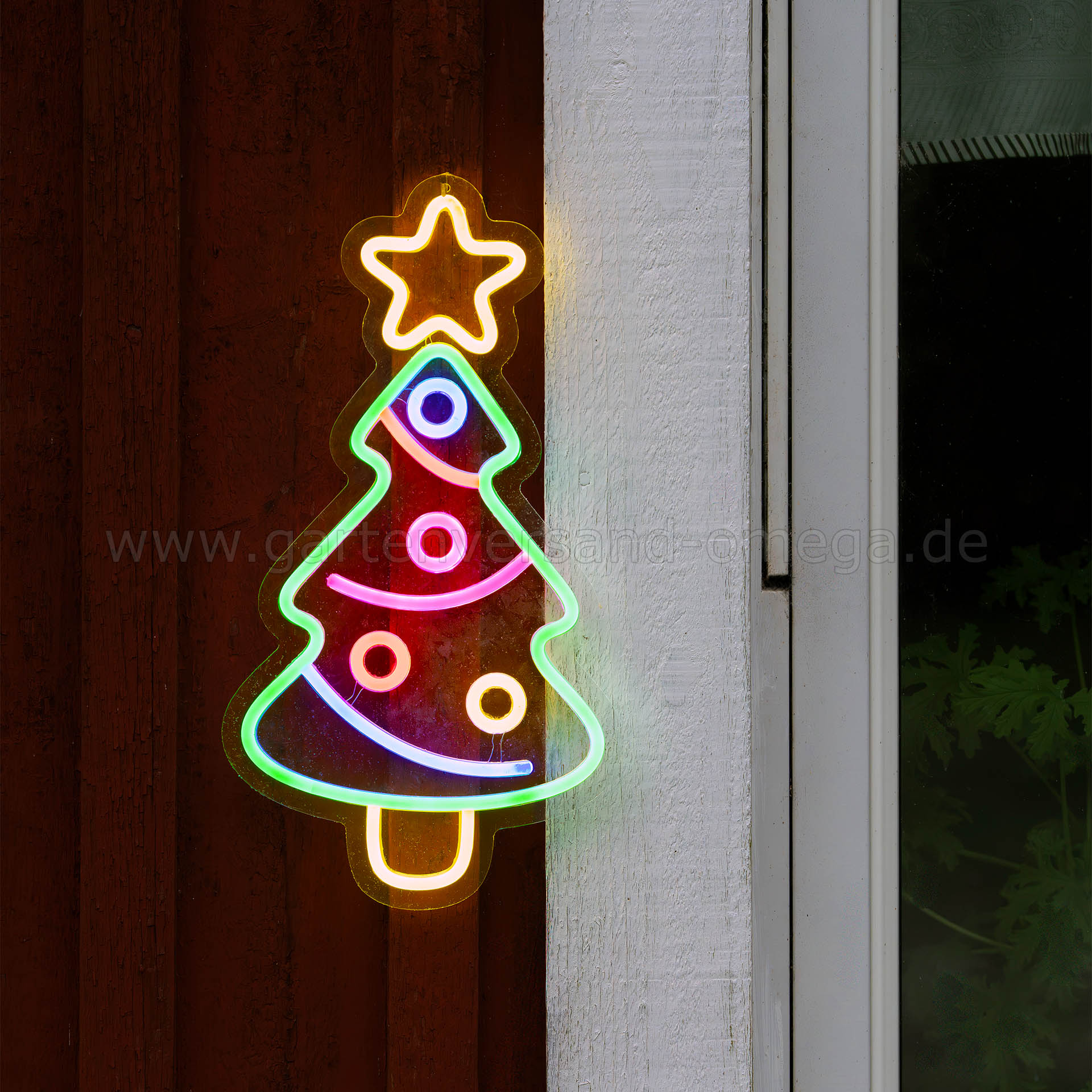 LED Dekoration Weihnachtsbaum mit Neoneffekt - LED Tannenbaum zum Hängen