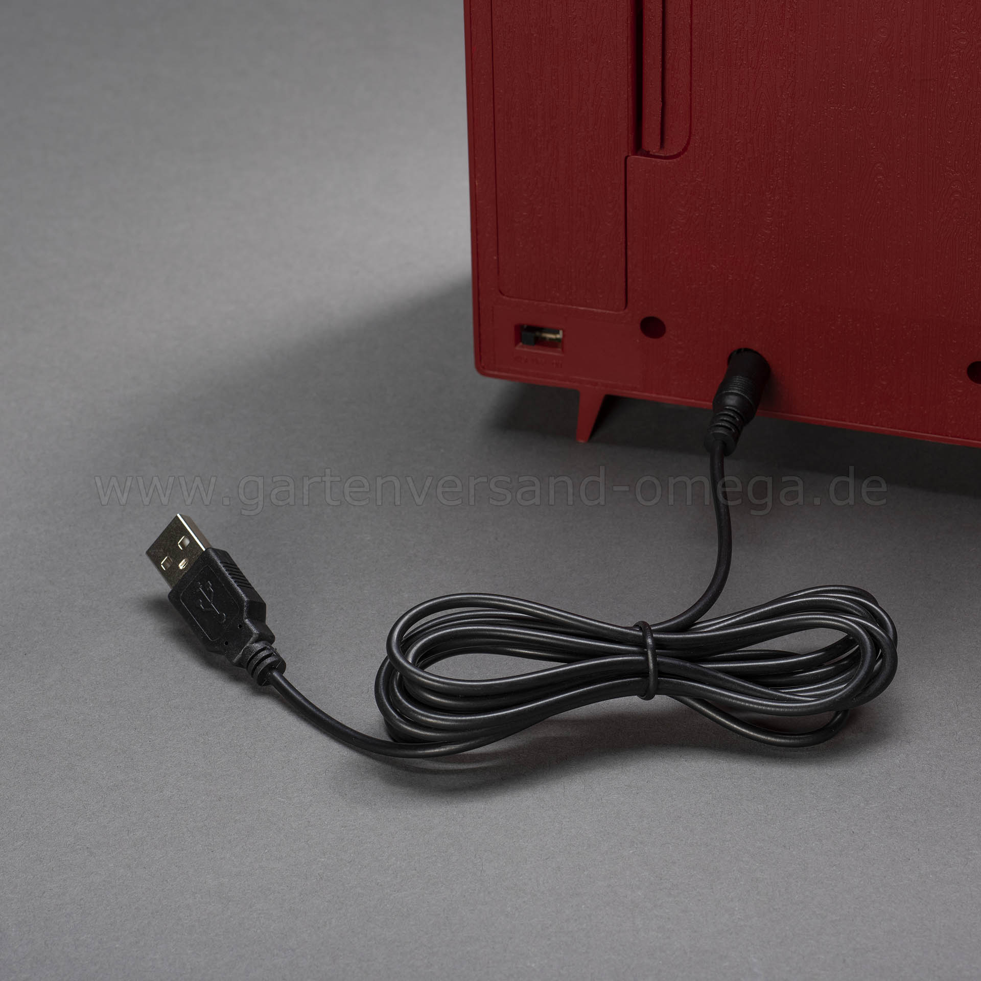 Abnehmbares USB-Kabel zur Stromversorgung der wassergefüllten LED-Dekoration Fernseher Motiv Weihnachtsmarkt