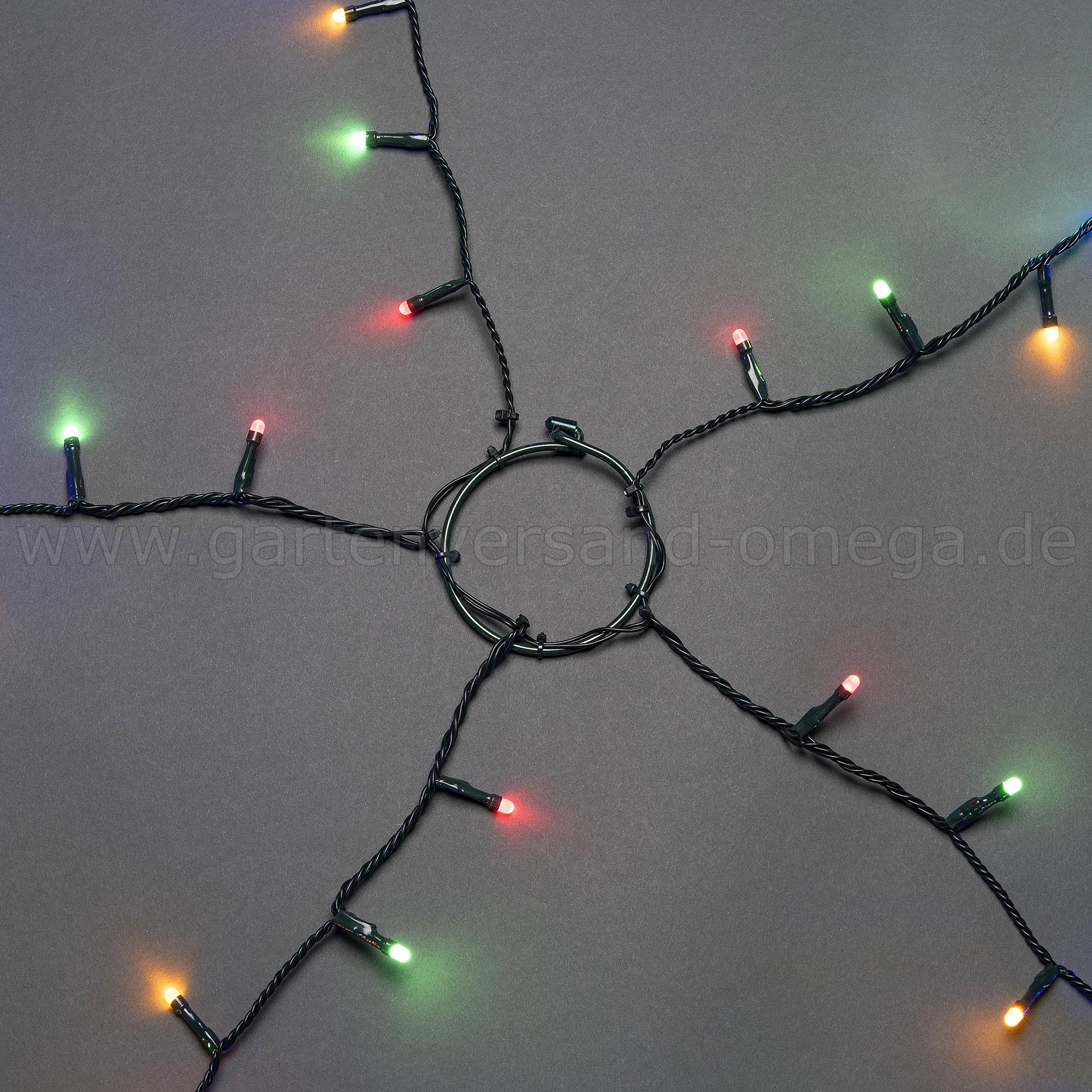 LED Weihnachtset Lichterkette 4 farbig Lichterkette warmweiß Tanne verschneit