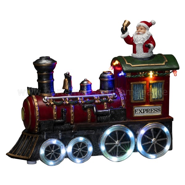 LED-Szenerie Zug mit Weihnachtsmann