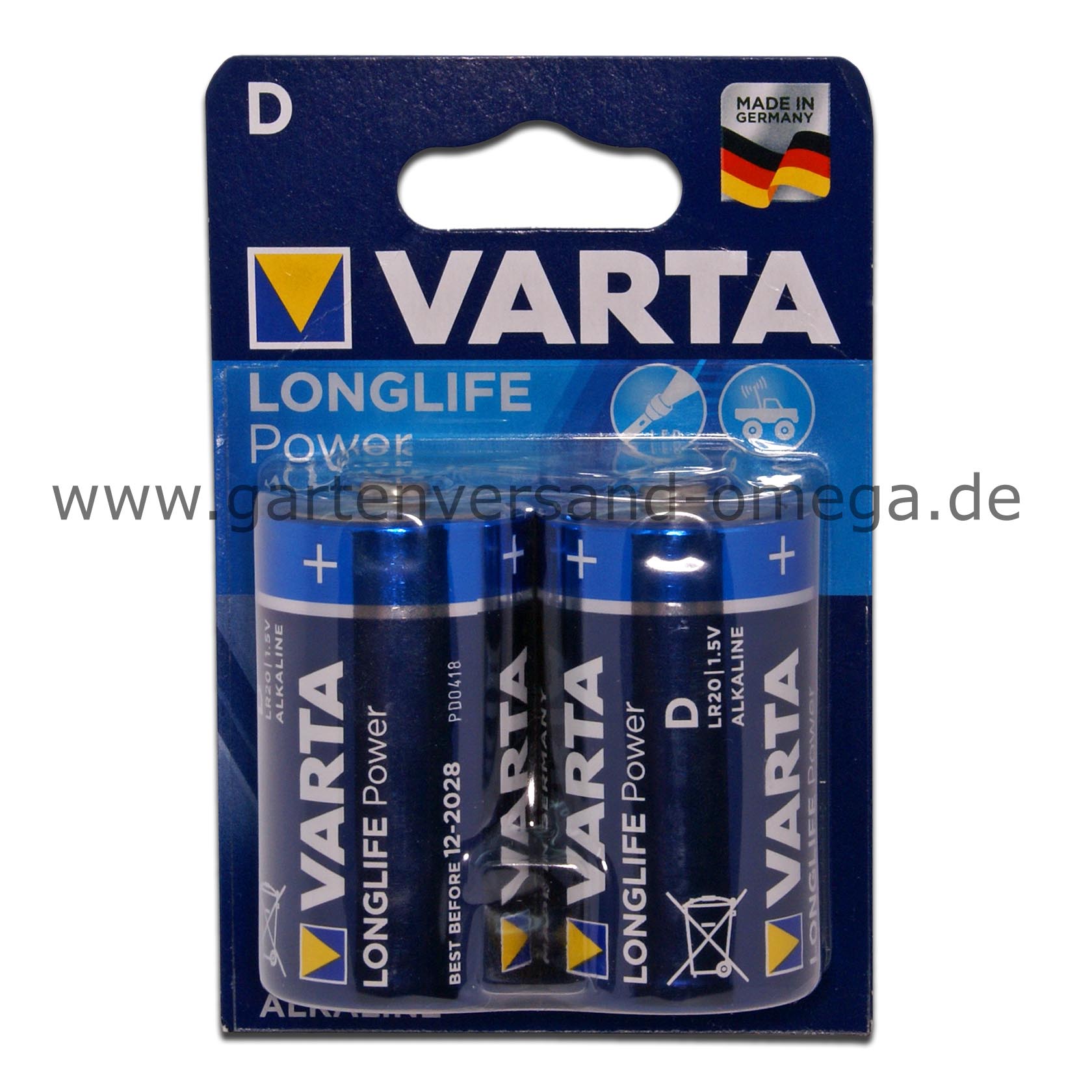 Varta Batterie Longlife Power D Mono - Typ D-Batterie, Monozelle,  Lichterkettenbatterie, Batterie für Weihnachtsbeleuchtung,  Weihnachtsbeleuchtungszubehör, Batterie kaufen, Mono-Batterie, LR20,  Batterie günstig
