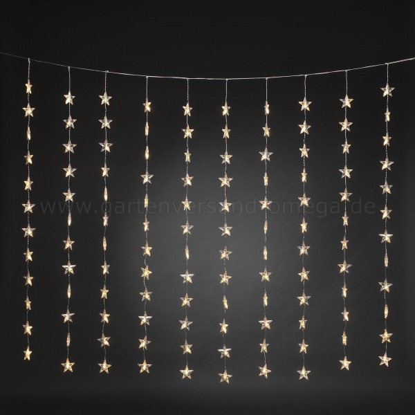 LED Sternen-Lichtervorhang für Fenster Warm-Weiß
