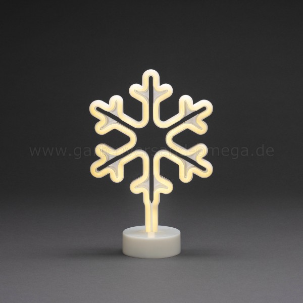 LED-Dekoration Schlauchsilhouette Schneeflocke